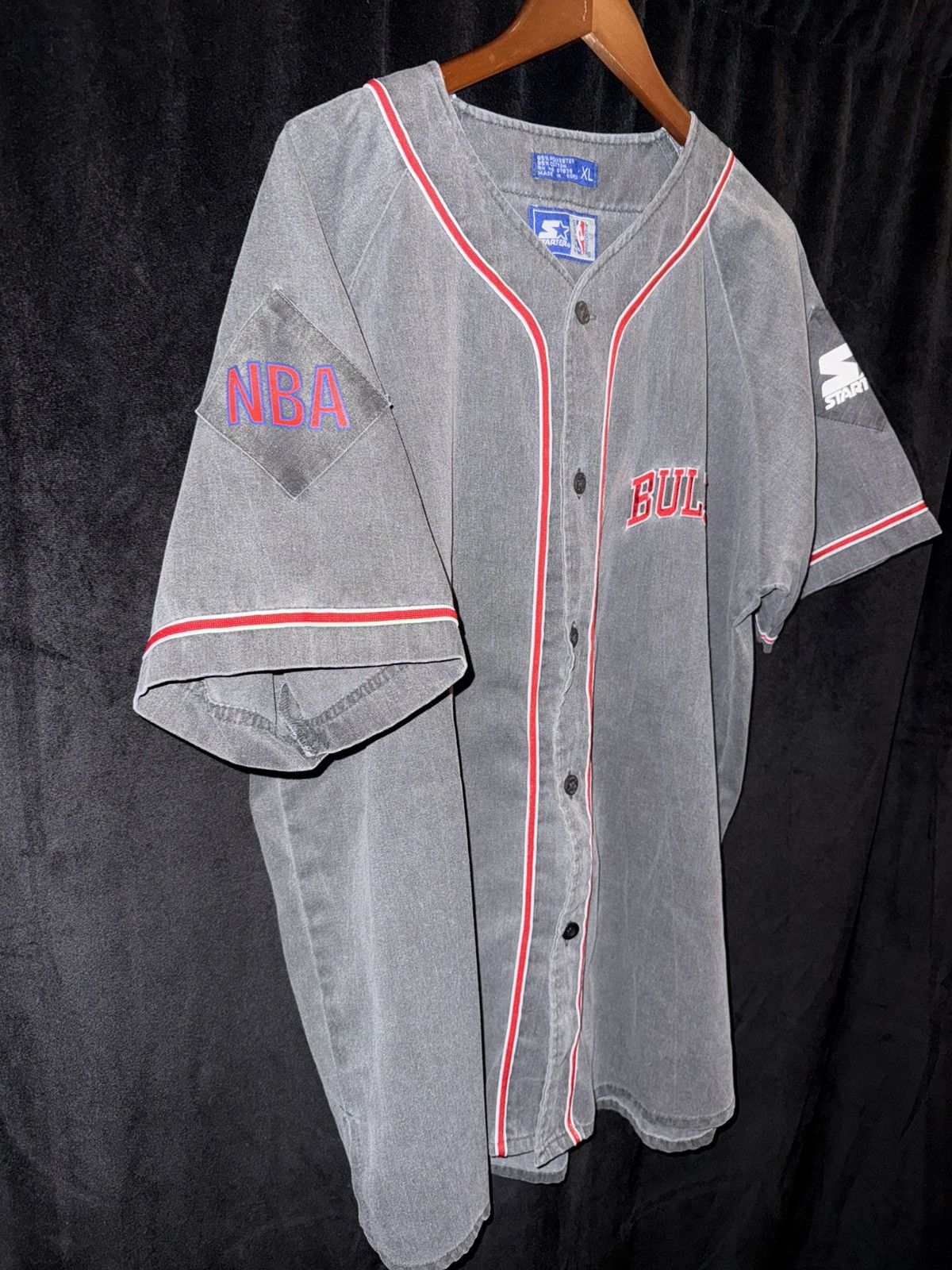 Starter Vintage Starter NBA Bulls Button Up XL Size US XL / EU 56 / 4 - 2 Thumbnail