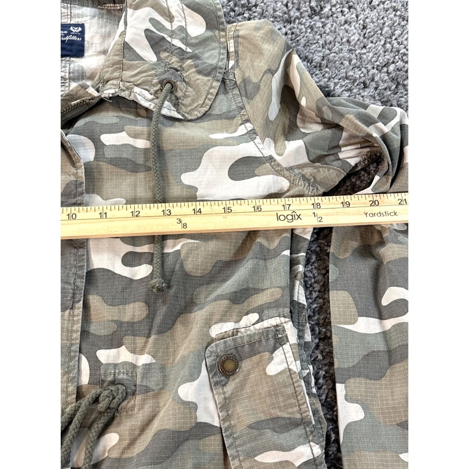 American Eagle Outfitters VINTAGE American Eagle Outfitters Jacket Womens M Brown Camouflage Cargo Bomber Military 90s Canvas Cotton Mid-Length Womens Size M / US 6-8 / IT 42-44 - 3 Thumbnail