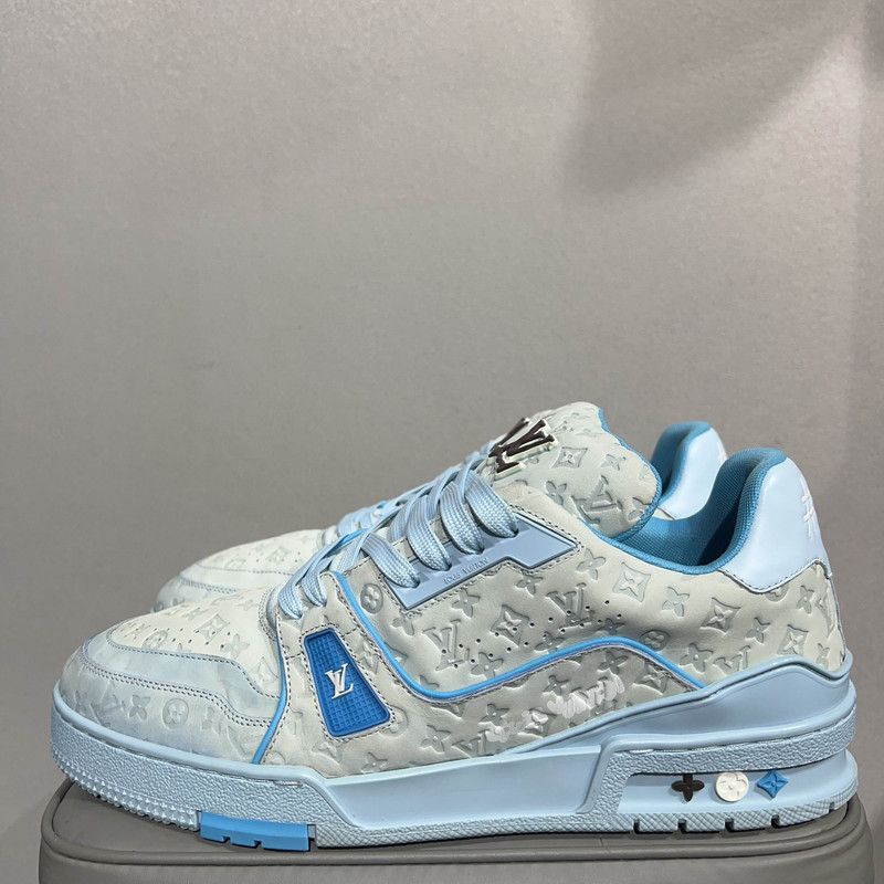 Louis Vuitton Tyler x Louis Vuitton Blue Low Top Trainers 0079 Size US 8.5 / EU 41-42 - 1 Thumbnail