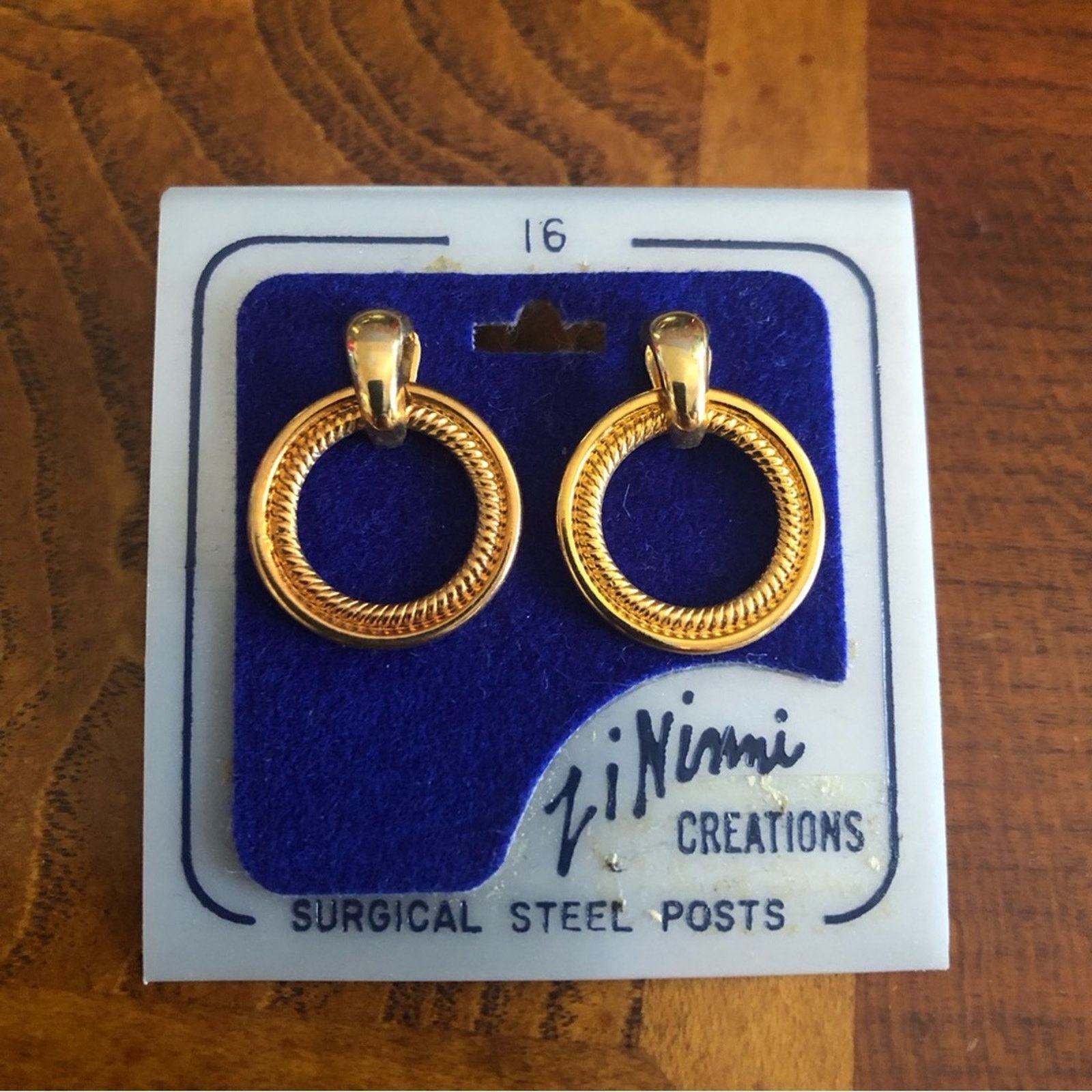 Jewelry Zininni Creations Gold Plated Dangle Ring Pierced Earrings, Women's