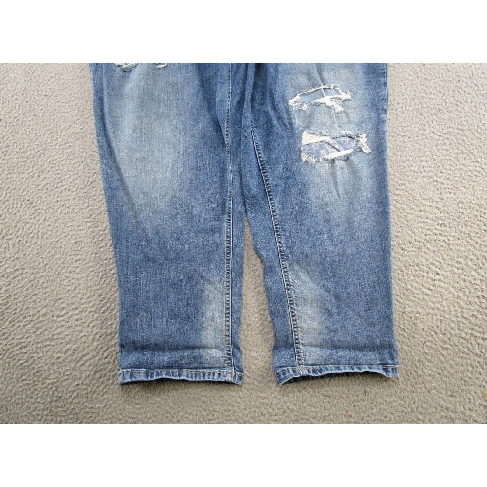 Vintage Maurices Jeans Womens 24W Blue High Rise Stretch Distressed Denim Ankle Plus Size Size 42" / US 20 - 2 Thumbnail