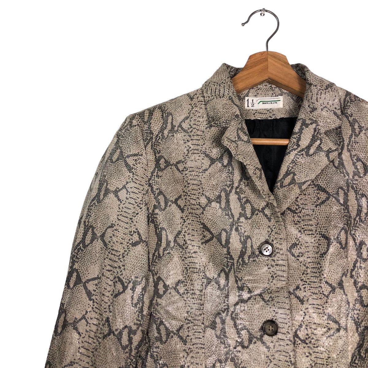 Japanese Brand 🔥Snake Skin Leather Jacket Double Breast Shato Japan Made Size US S / EU 44-46 / 1 - 7 Thumbnail