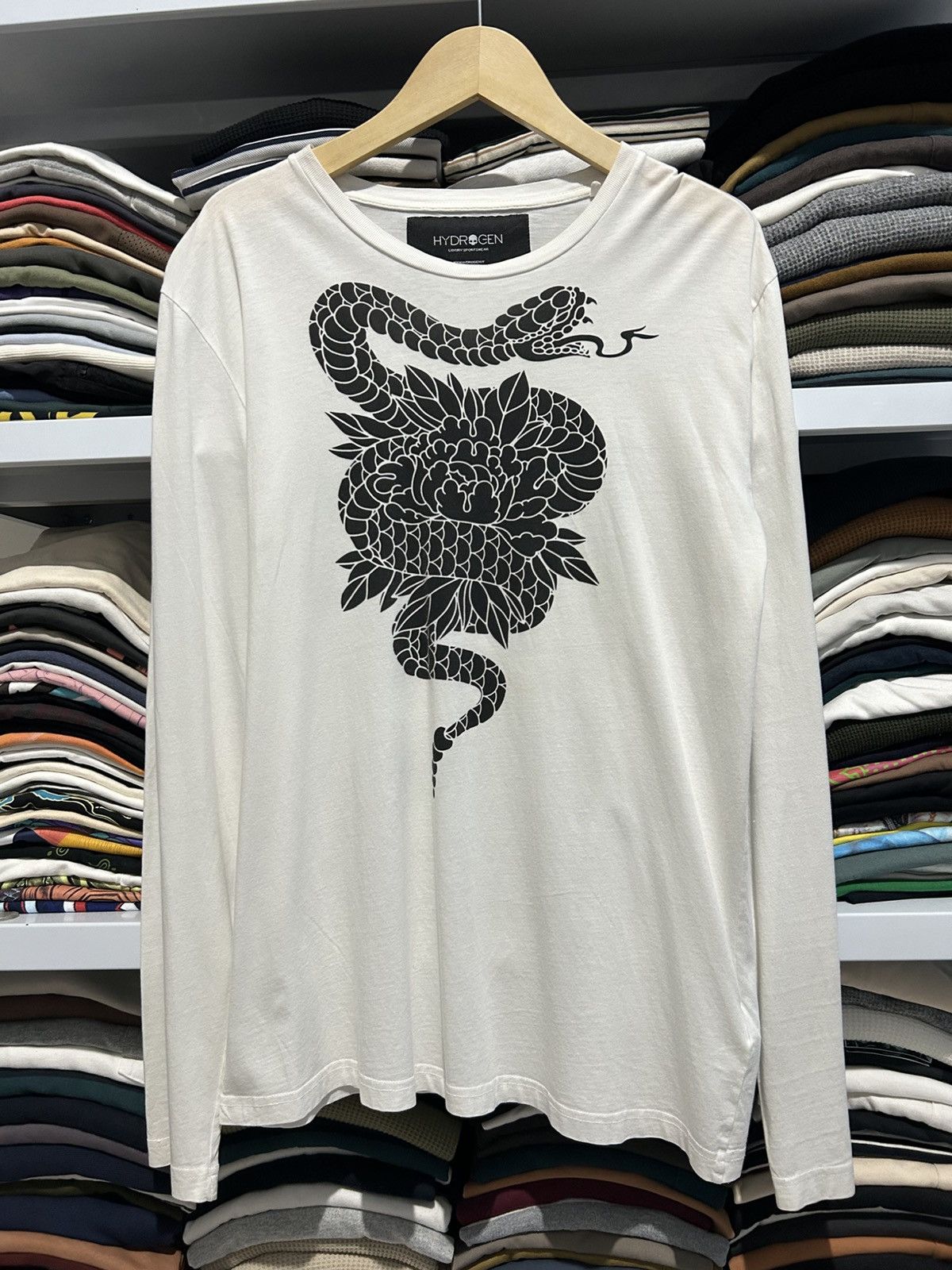 HYDROGEN HYDROGEN SNACK LOGO LONGSLEEVE Size US XL / EU 56 / 4 - 1 Thumbnail