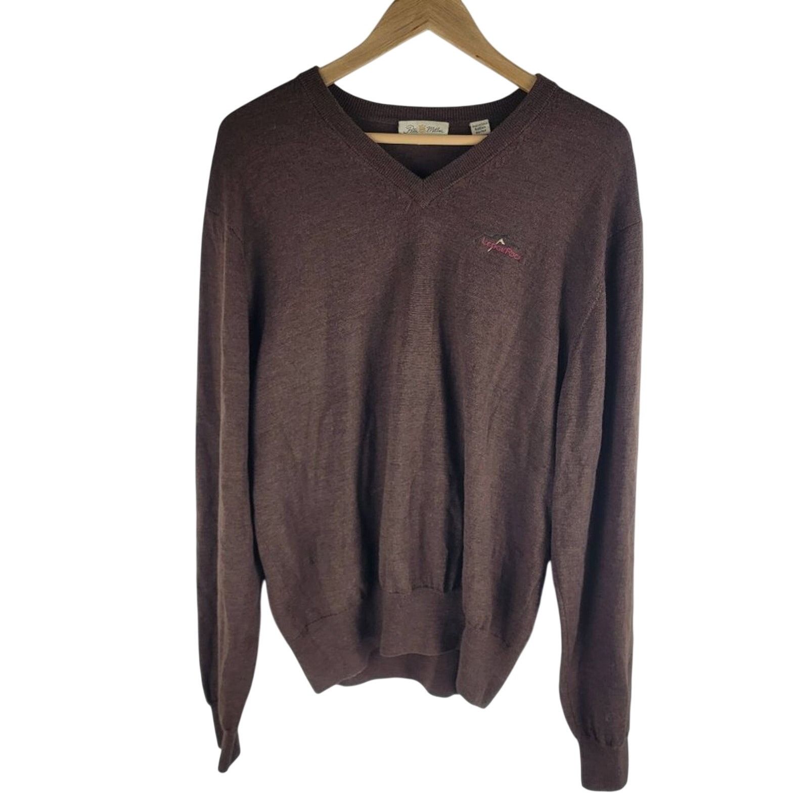 Peter Millar Peter Millar Italian Merino Wool Sweater Long Sleeve Brown Size US XL / EU 56 / 4 - 2 Thumbnail