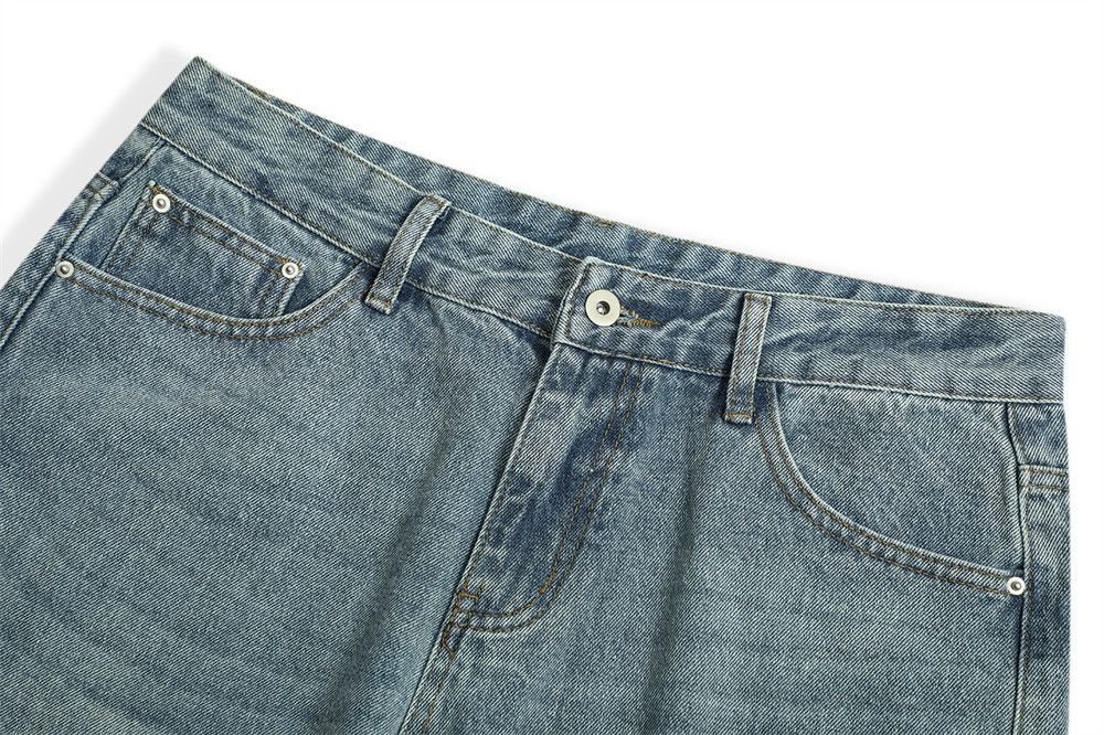 Japanese Brand × Jean Washed loose straight-leg casual versatile simple jeans Size US 32 / EU 48 - 4 Thumbnail