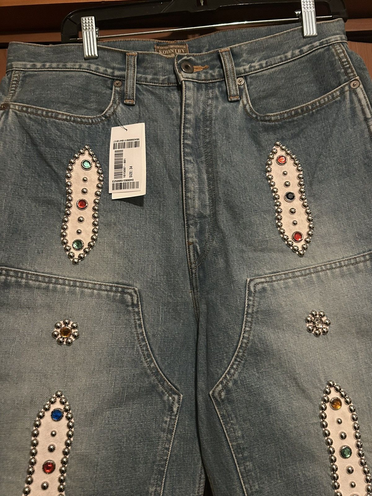 Kapital Kapital studs 14oz denim Shorts 34inch Size US 34 / EU 50 - 5 Thumbnail