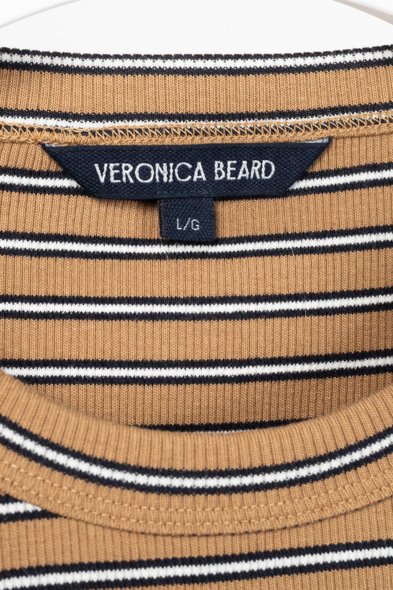 Veronica Beard Veronica Beard Pruitt Striped Three-Quarter-Sleeve Shirt Size L / US 10 / IT 46 - 4 Thumbnail