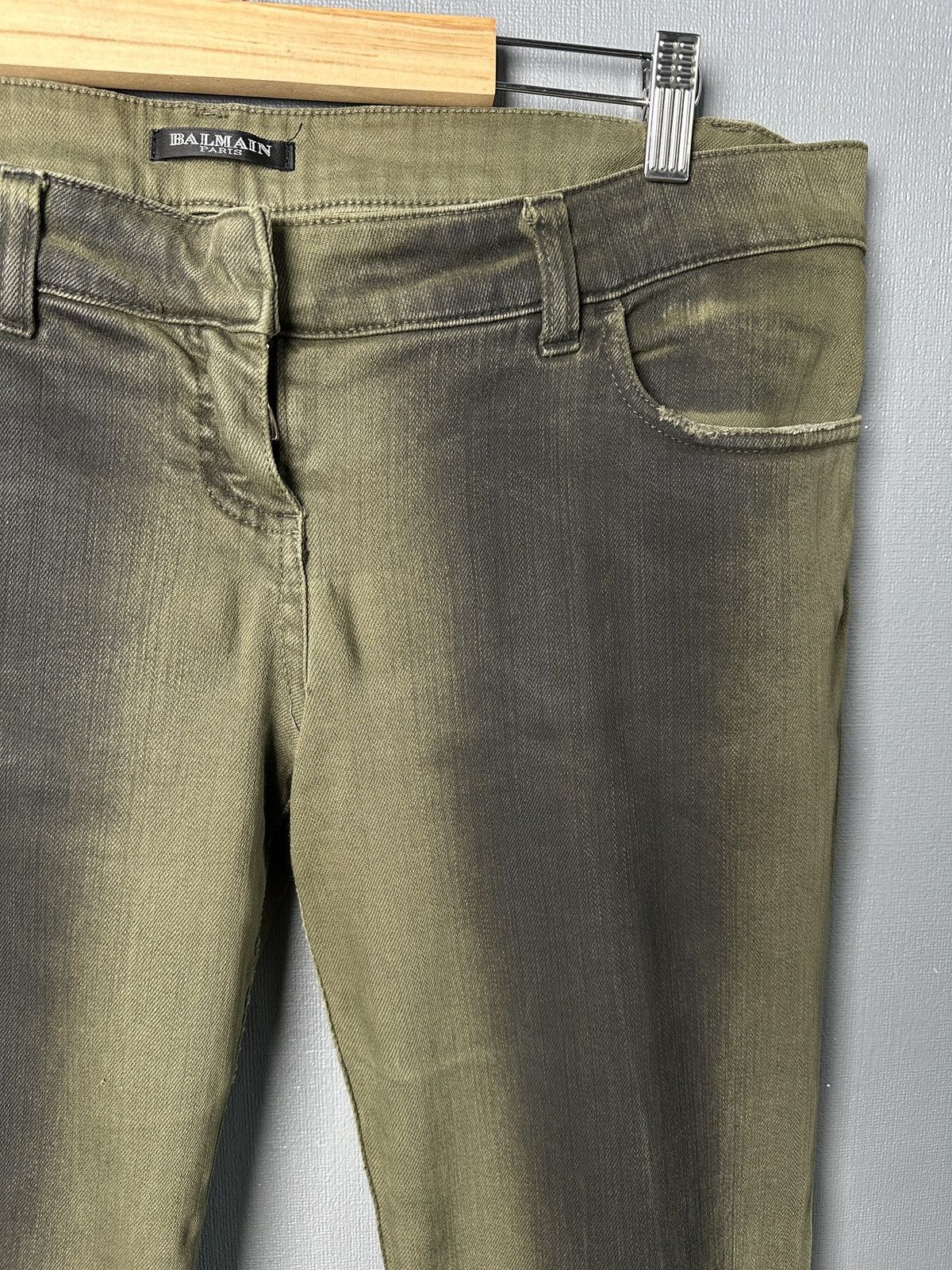 Balmain BALMAIN Paris Ankle Zip Biker Jeans Oil Wash Pants size 44 Size 30" / US 8 / IT 44 - 8 Thumbnail