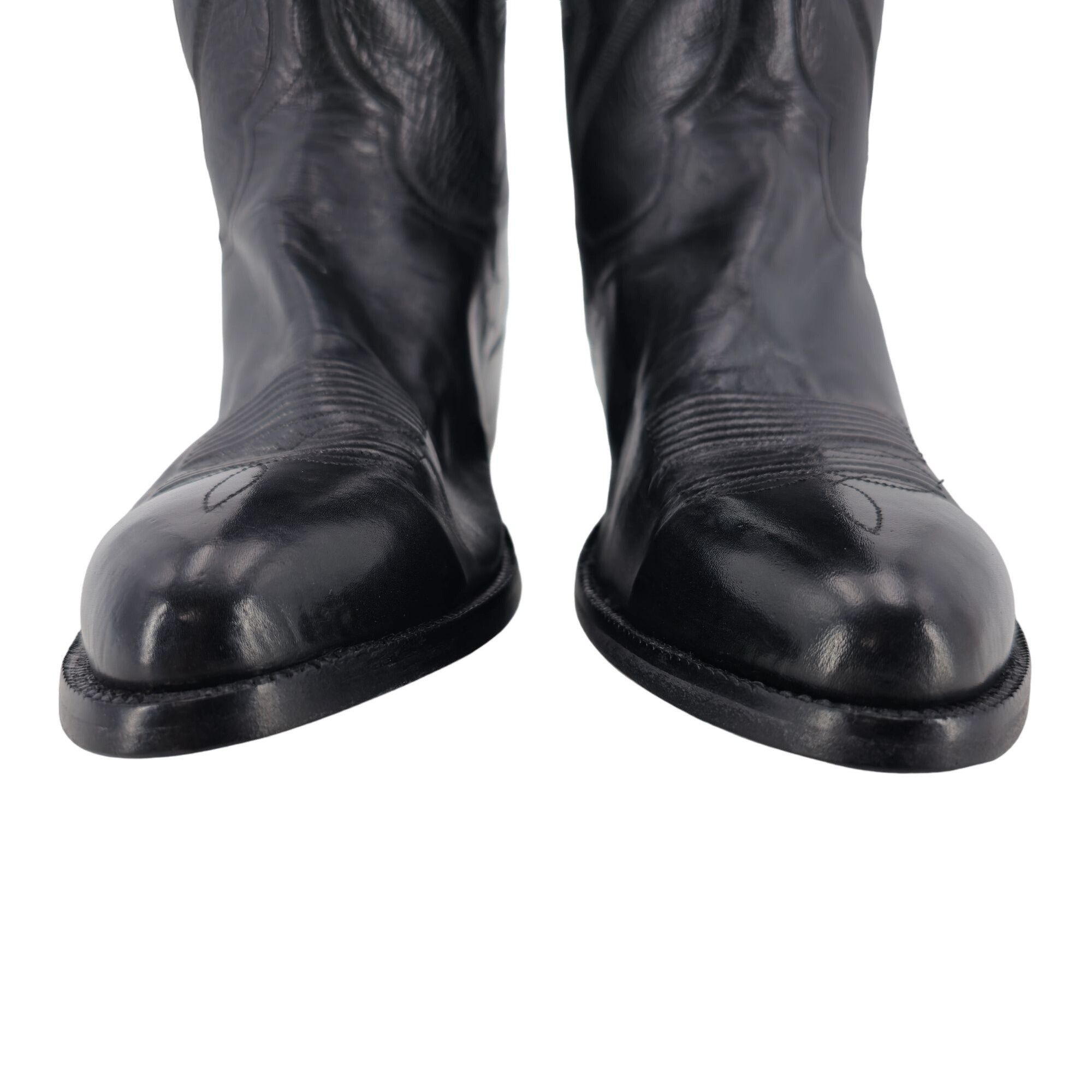 Other J.B. Hill Mens 10EE Wide Black Leather Cowboy Western Boots Size US 10 / EU 43 - 13 Thumbnail