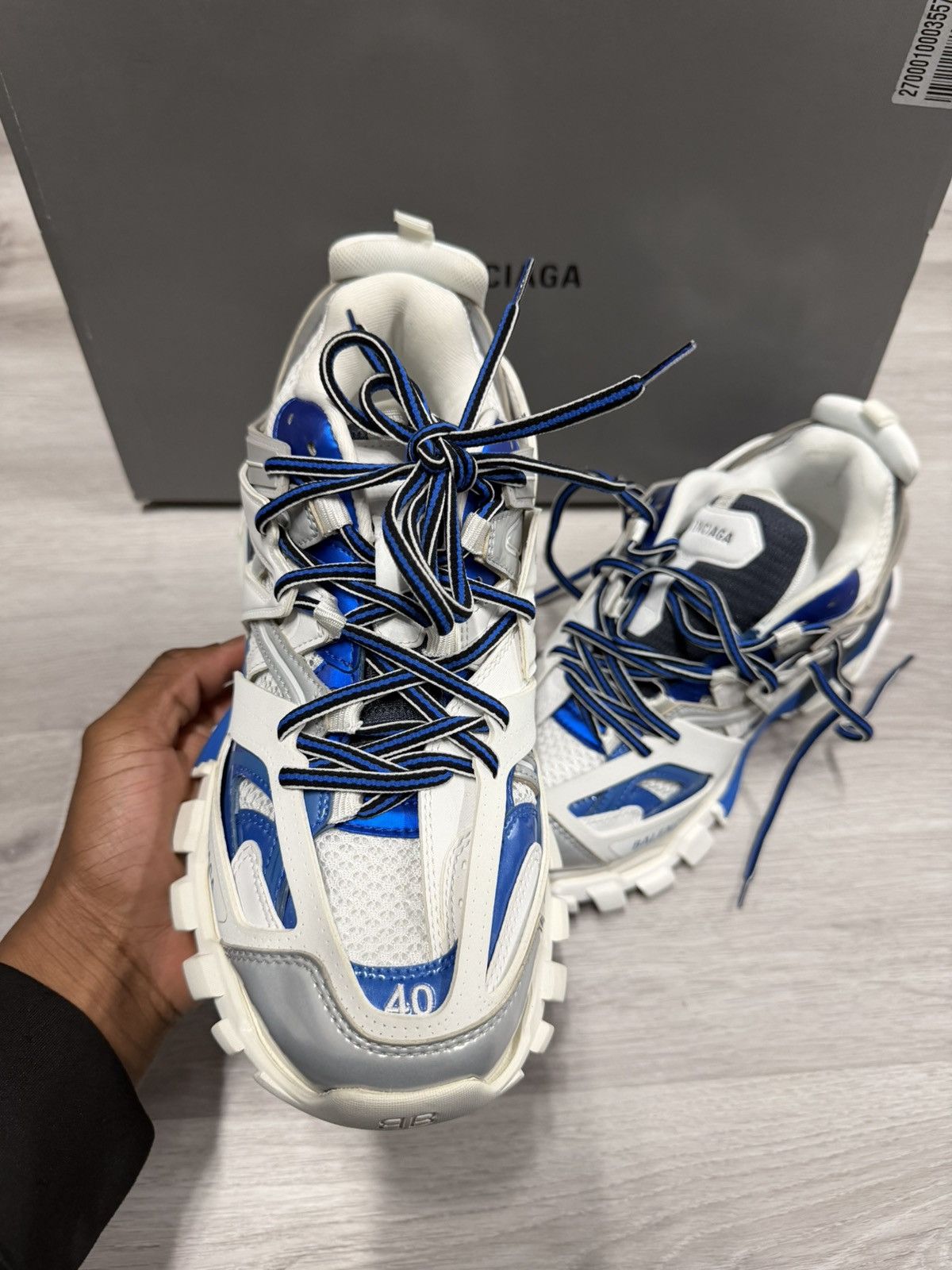 Balenciaga Balenciaga Track Sneakers White Blue Grey Size US 7 / EU 40 - 2 Thumbnail