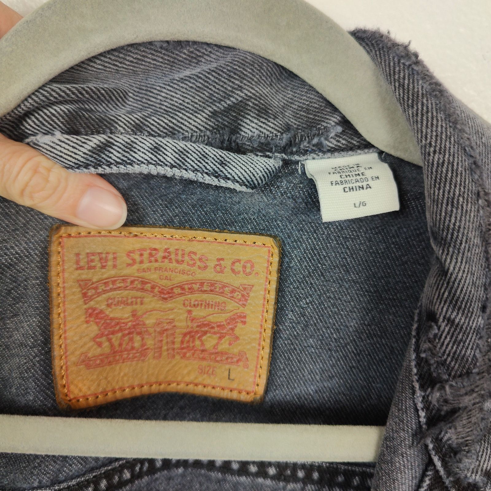 Levi's Levi's Trucker Jacket Mens Medium Charcoal Gray 90s Size US M / EU 48-50 / 2 - 8 Thumbnail