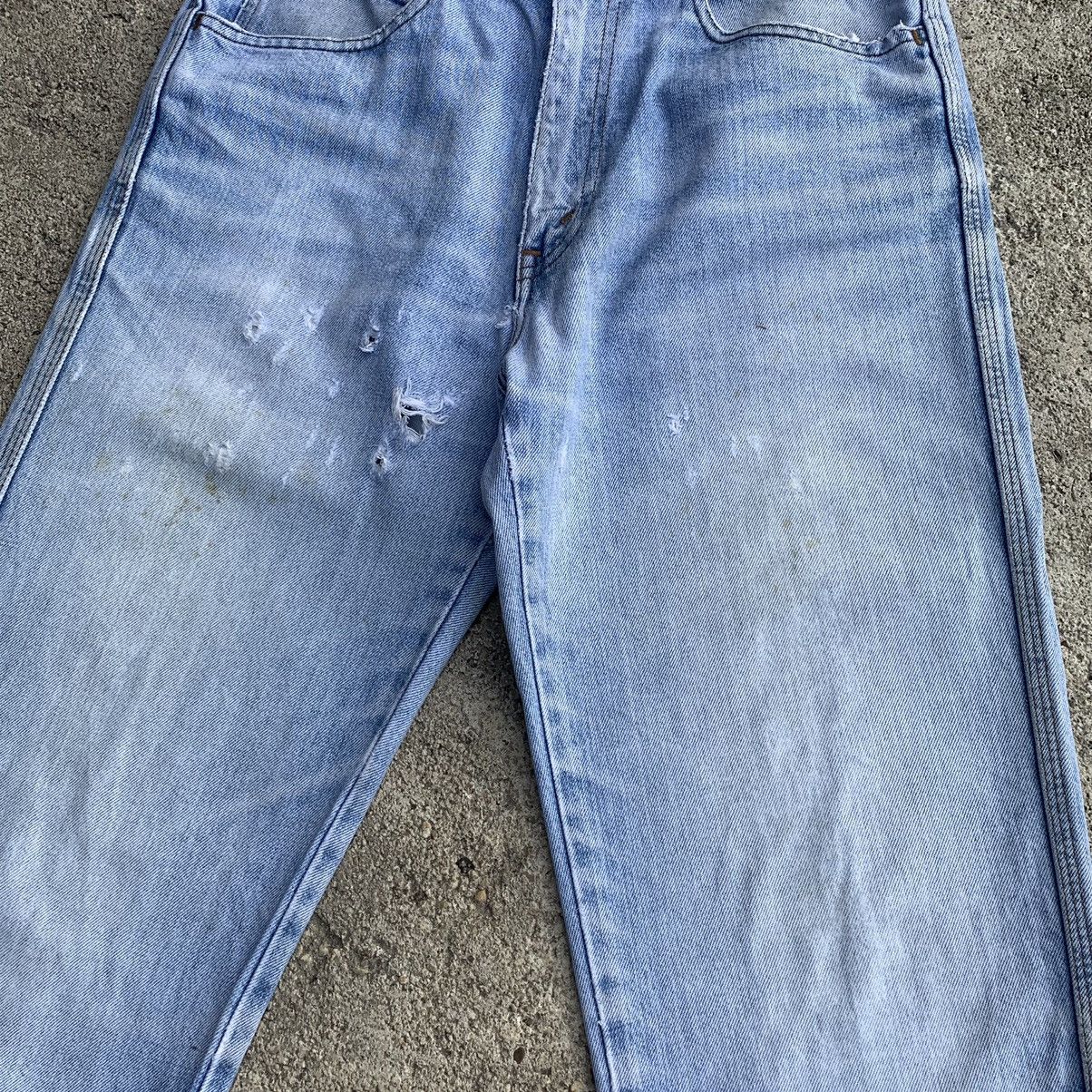 Levi's Vintage Clothing Vintage 90s Levis Big E Silvertab Distressed Denim Jeans W28 Size US 28 / EU 44 - 6 Thumbnail