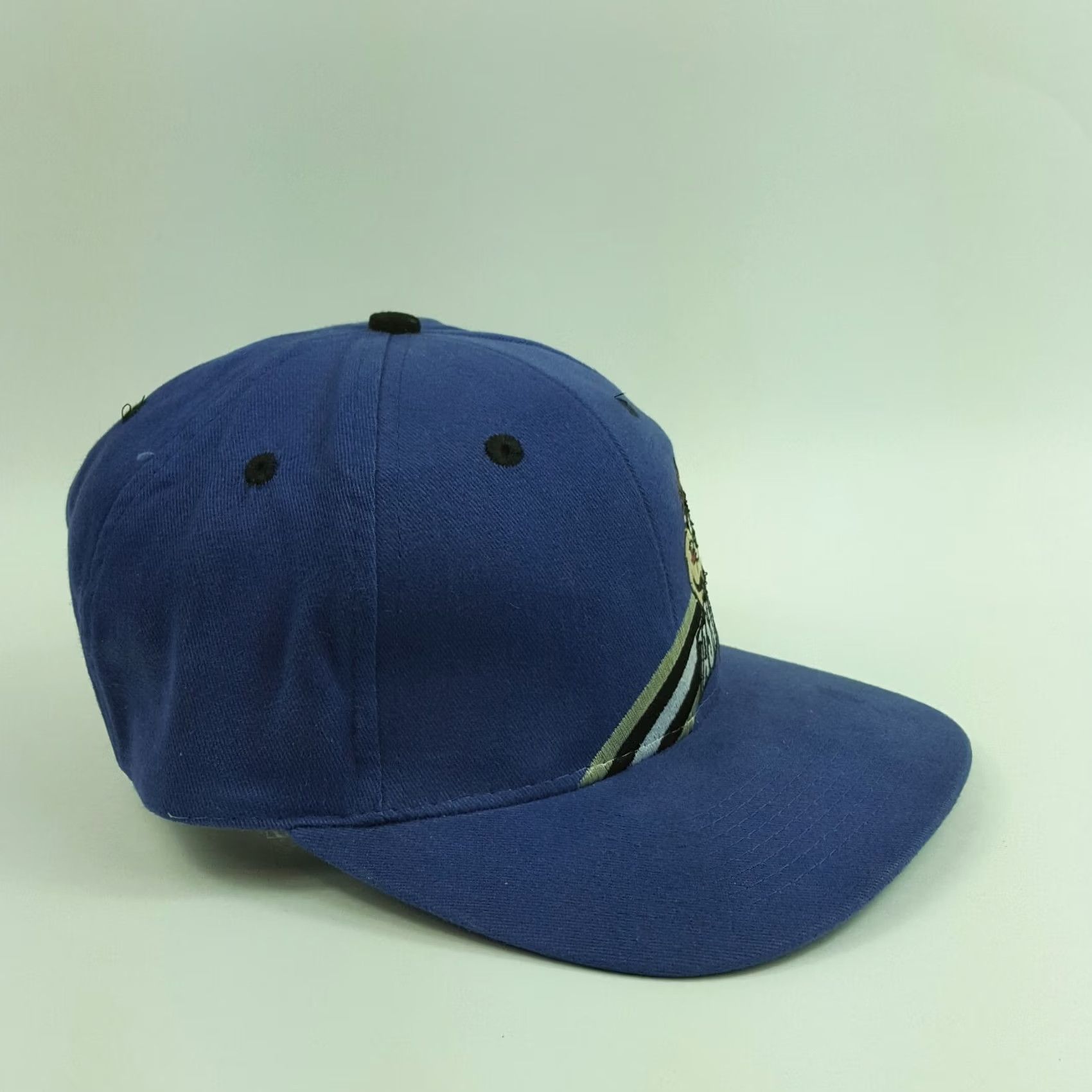 Vintage VINTAGE 90s Taz Cartoon Snapback Hat Looney Tunes Tasmanian Devil Baseball Cap Adjustable Blue Tan Beige Size ONE SIZE - 5 Thumbnail