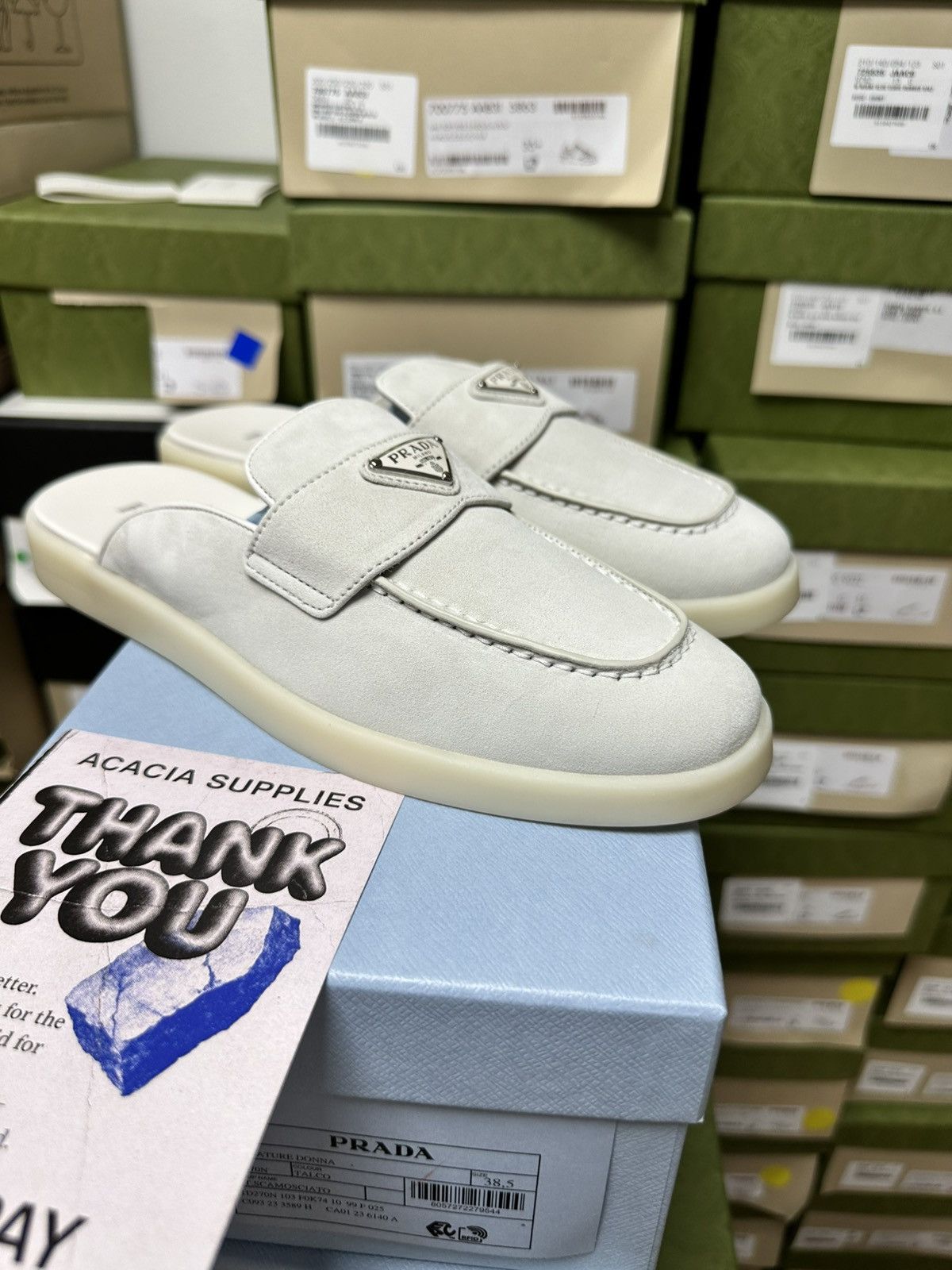 Prada PRADA - Suede mules 950$**** - 38.5 Size US 8.5 / IT 38.5 - 2 Thumbnail