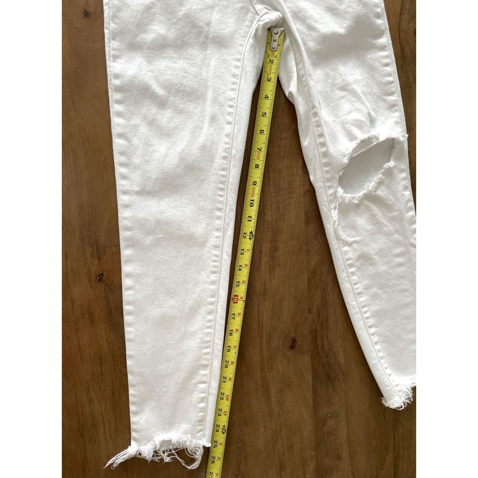Levi's Levi's 721 High Rise Skinny Jeans Women White 26x25 Slim Stretch Denim Size 26" / US 2 / IT 38 - 7 Thumbnail