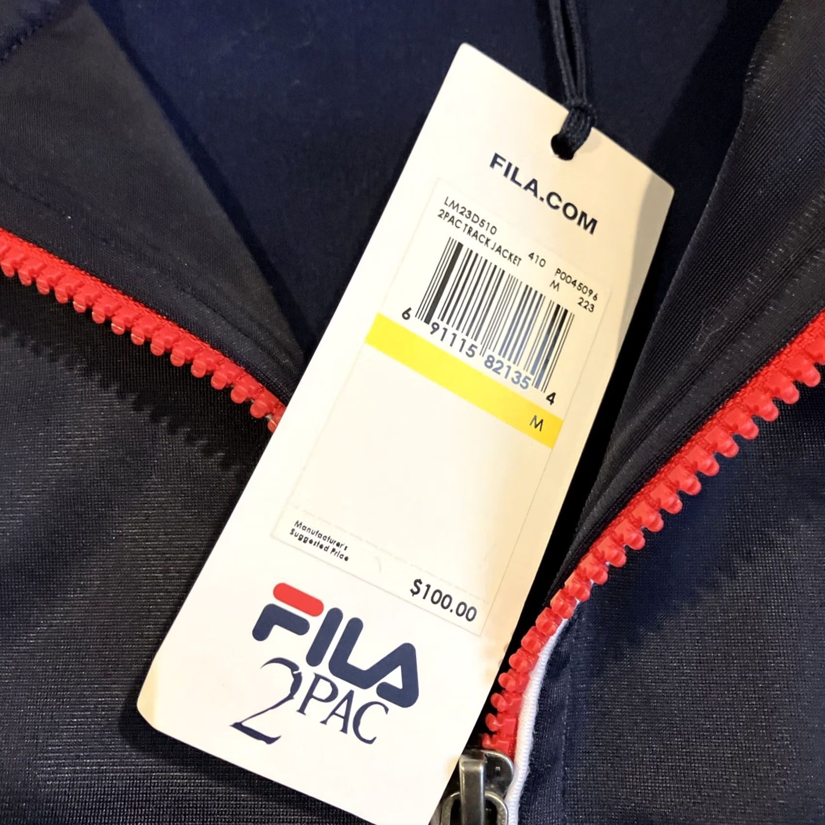 Fila VINTAGE RARE NWT FILA x 2Pac Collection Full Zip Track Jacket Men's Size Medium Blue Size US M / EU 48-50 / 2 - 3 Thumbnail