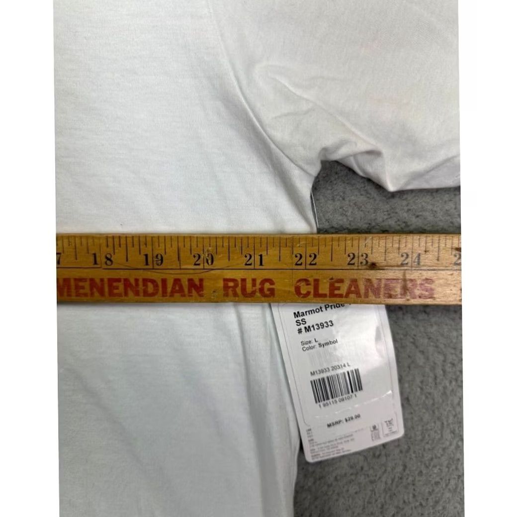 Marmot Marmot Pride Tee T-Shirt Adult Large White Organic Cotton Short Sleeve Mens NEW Size US L / EU 52-54 / 3 - 6 Thumbnail