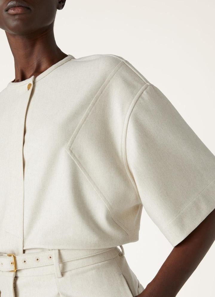 Loro Piana o1srvl11e0526 FAO4165 Adriana Shirt in Off-White Size S / US 4 / IT 40 - 3 Thumbnail