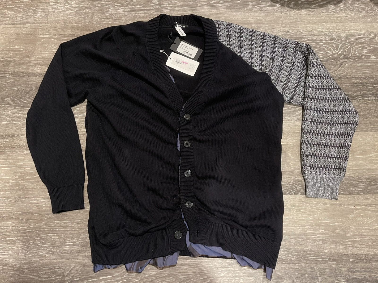 Raf Simons Raf Simons Cotton cardigan with contrast sleeve Size US S / EU 44-46 / 1 - 2 Thumbnail