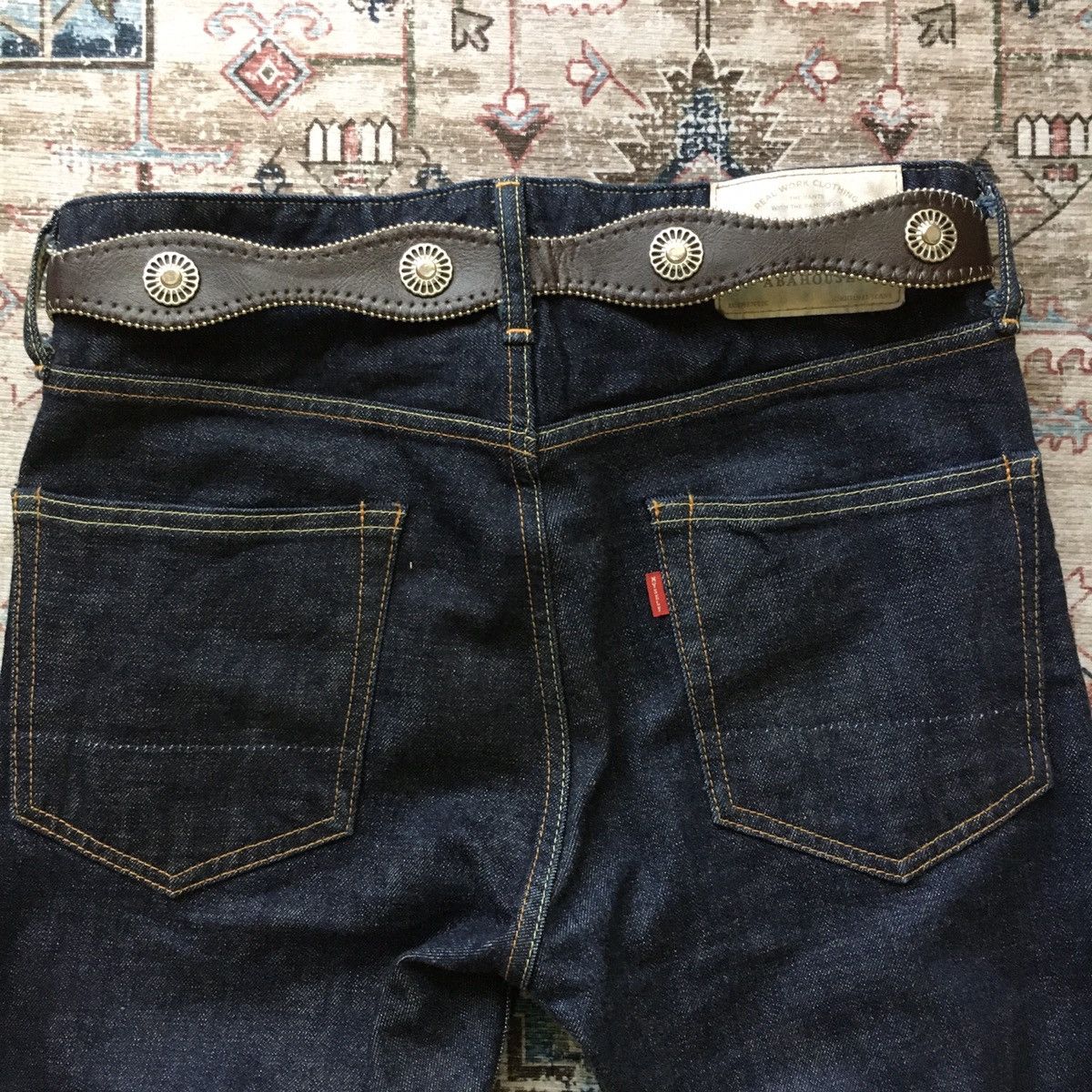 If Six Was Nine × Japanese Brand × Le Grande Bleu (L.G.B.) Brown Studded wave belt Size ONE SIZE - 2 Thumbnail