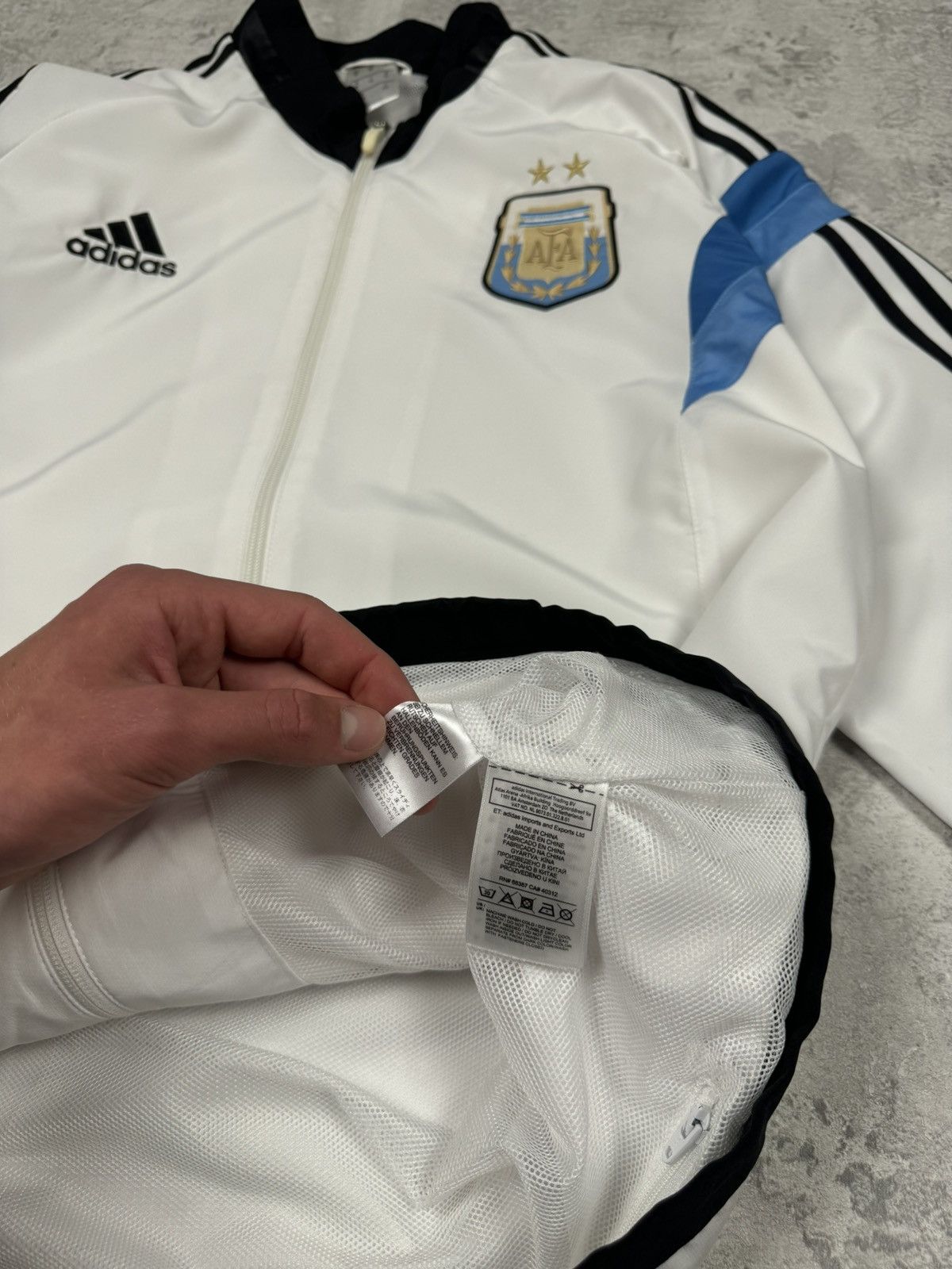 Vintage Adidas Argentina Soccer Track Jacket Size XL
