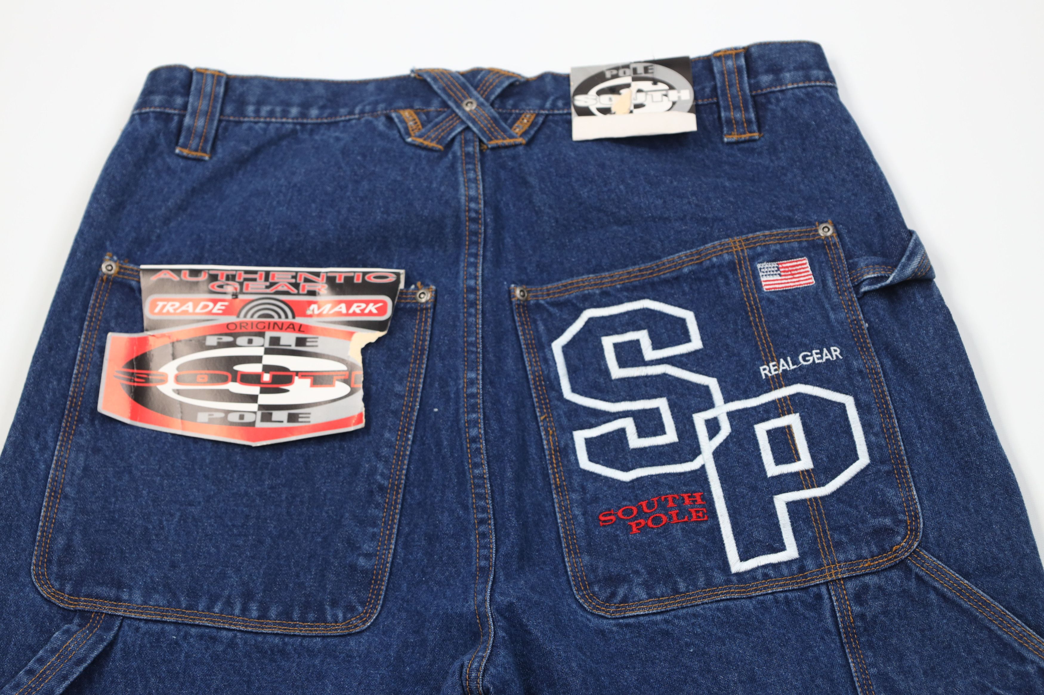 Southpole Deadstock Vintage 90s Southpole Hip Hop Wide Leg Denim Jeans Size US 36 / EU 52 - 9 Thumbnail
