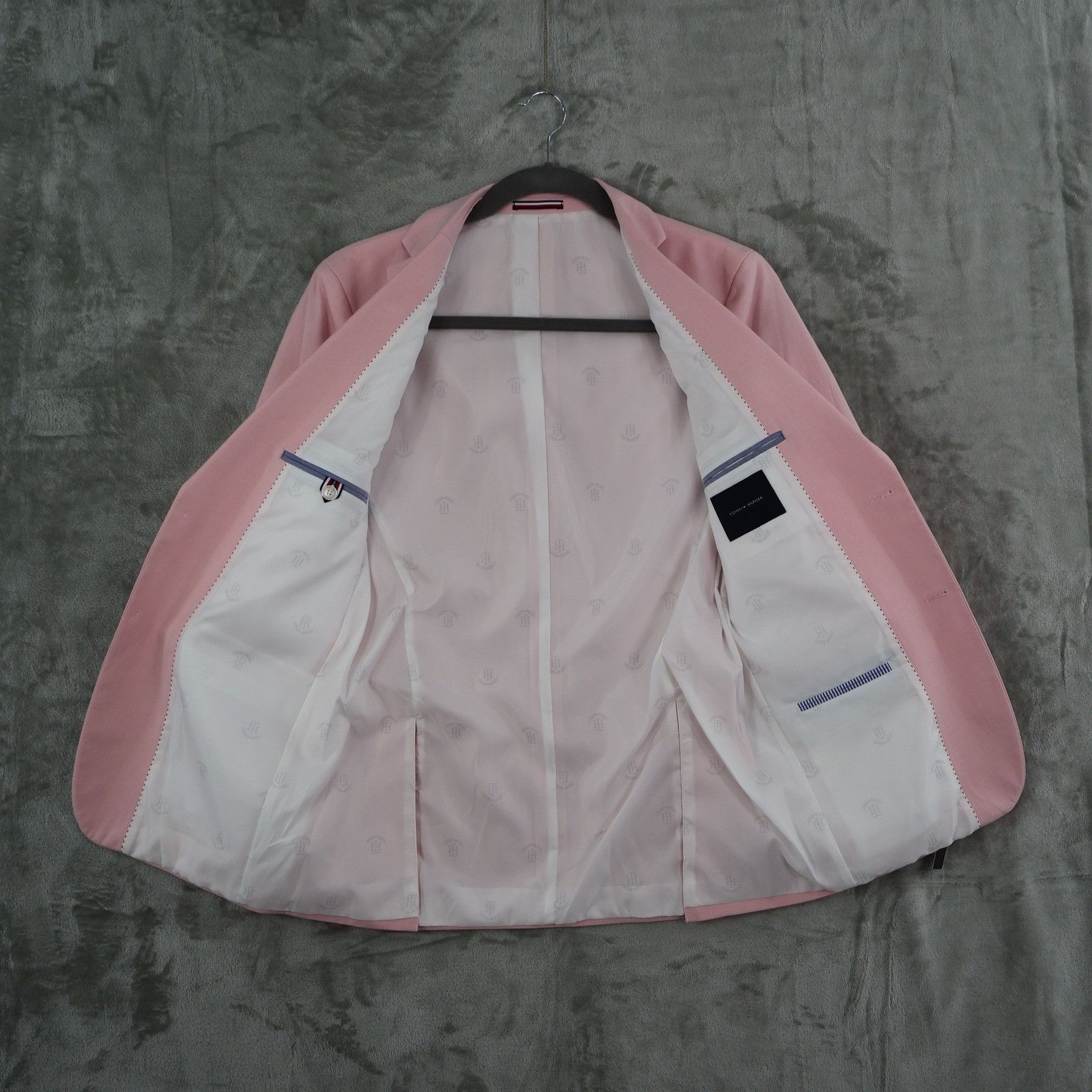 Tommy Hilfiger Tommy Hilfiger Modern Fit Flex Suit Jacket Mens 40L Pink Size 40L - 6 Thumbnail