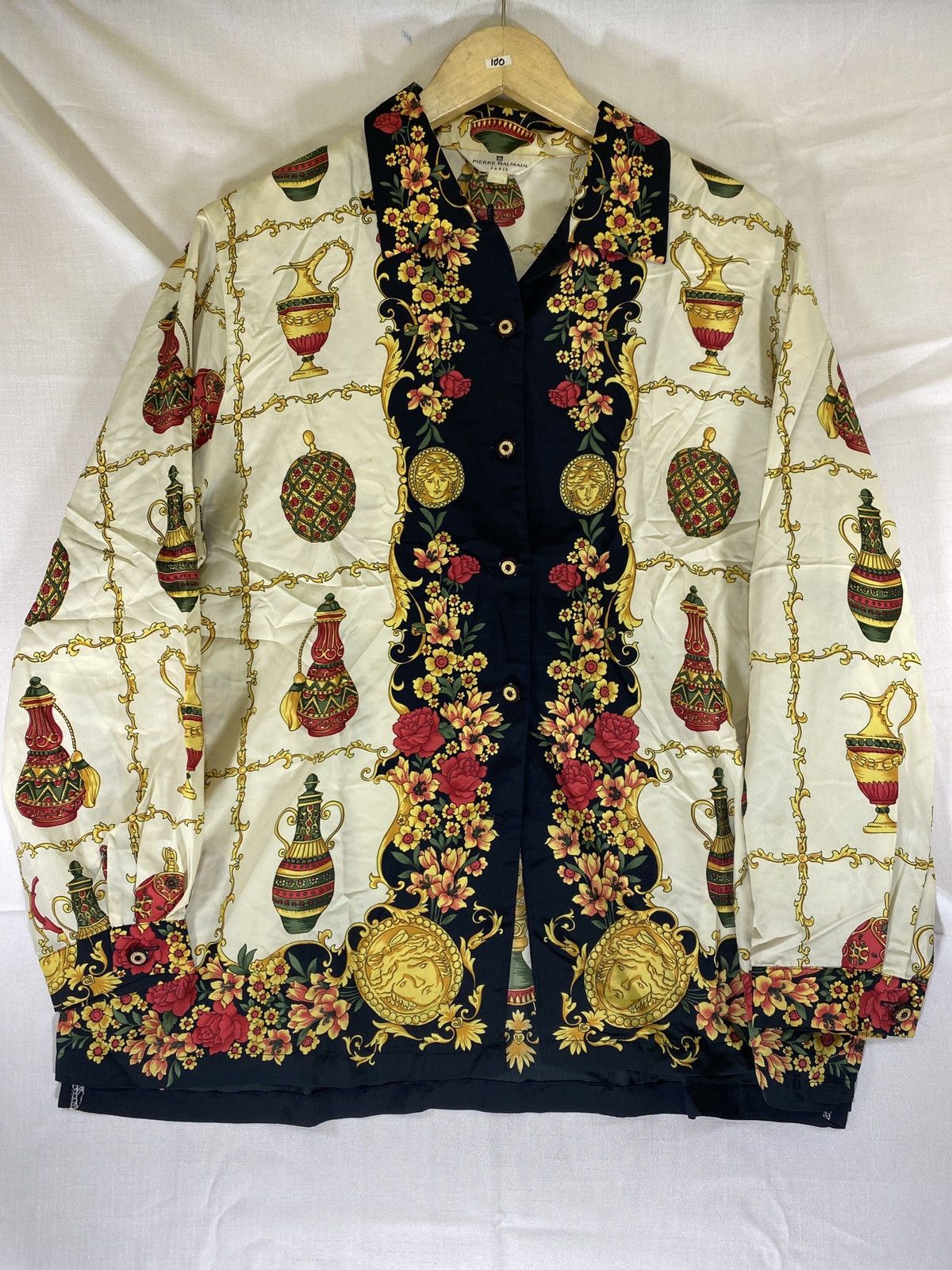 Pierre Balmain vintage baroque silk shirt Size US M / EU 48-50 / 2 - 1 Thumbnail