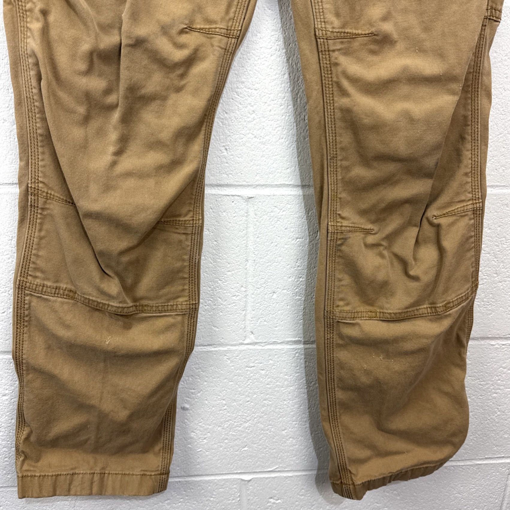 Carhartt Carhartt Rugged Flex Canvas Pants Mens 31x34 Brown Relaxed Fit Double Knee Stretch Workwear Size US 31 - 7 Thumbnail