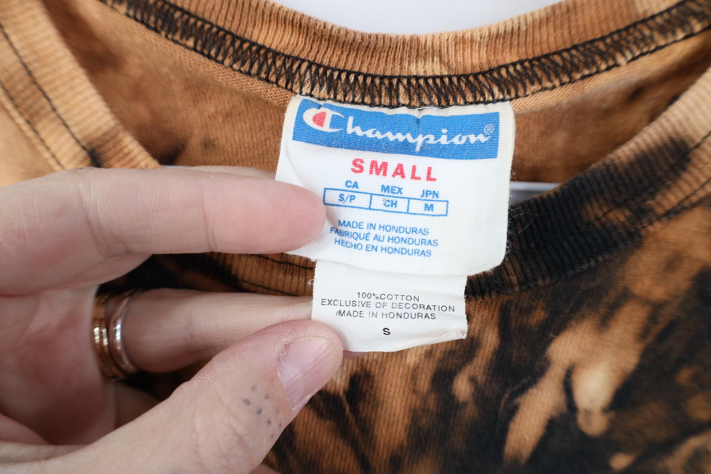Champion Y2K Champion Spell Out Acid Wash Heavyweight T-Shirt Cotton Size US S / EU 44-46 / 1 - 7 Thumbnail