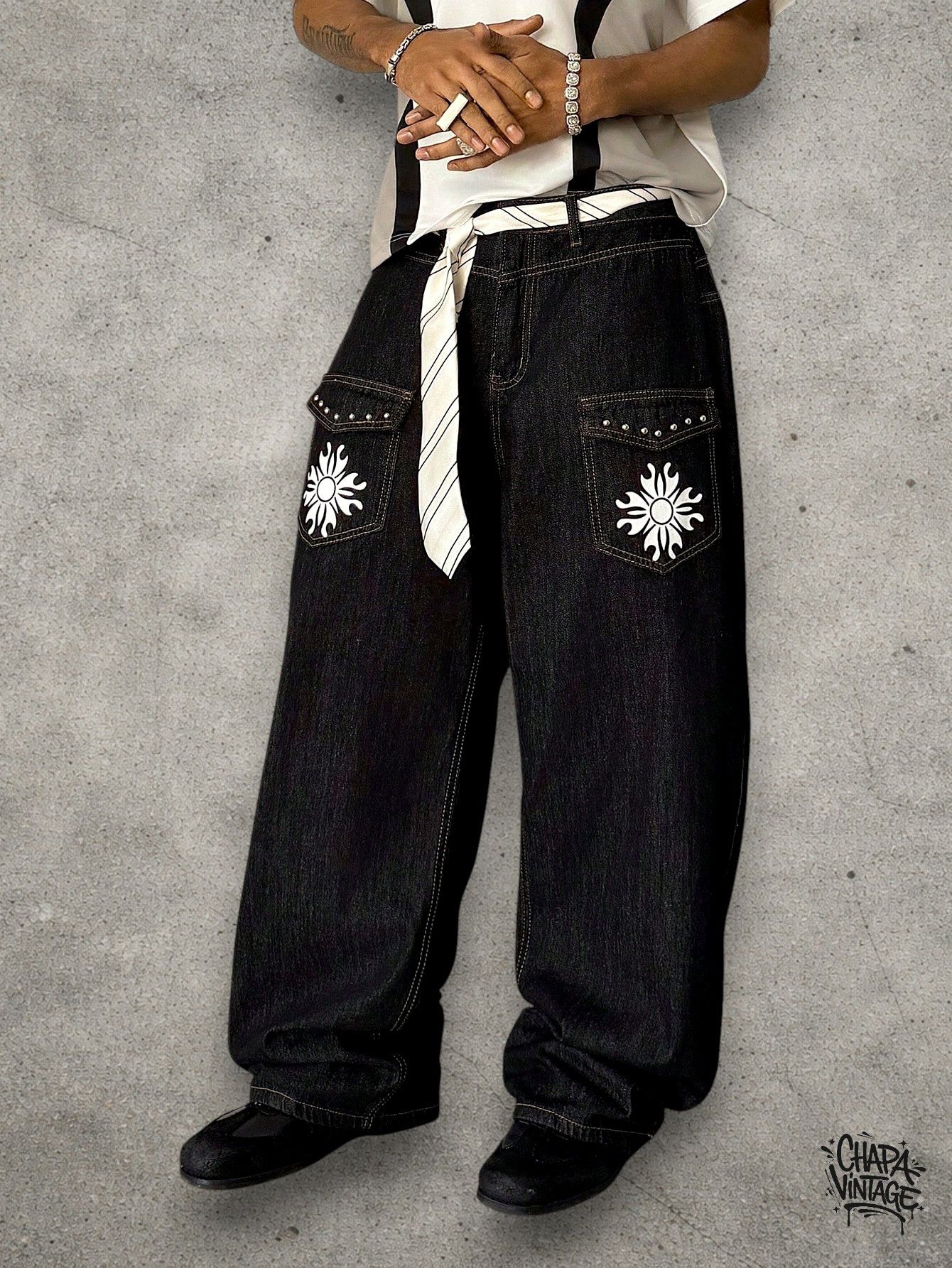 Vintage Straight leg dark jeans Size US 32 / EU 48 - 1 Thumbnail