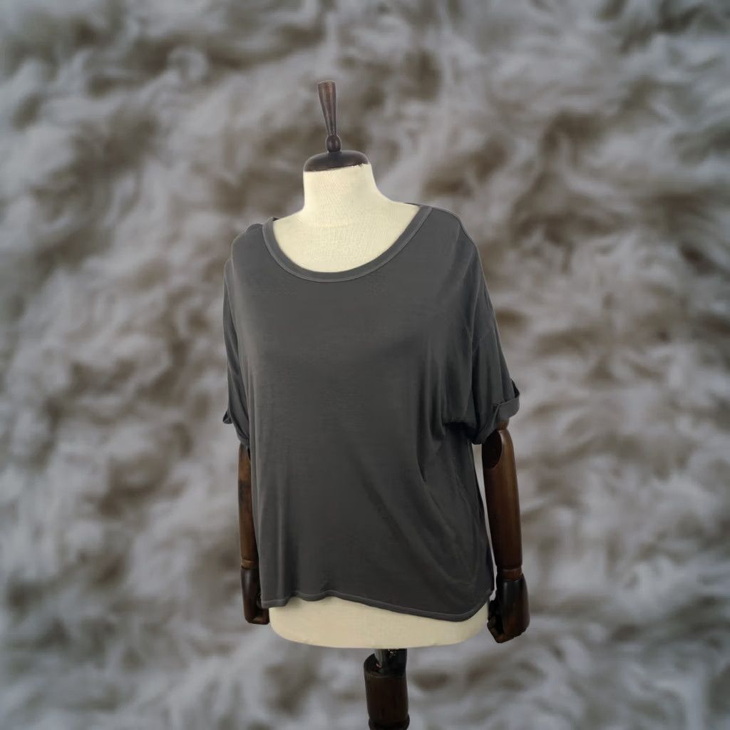 Enza Costa Enza Costa Top Womens M Gray Rayon Women Size Hand Made Size M / US 6-8 / IT 42-44 - 1 Thumbnail
