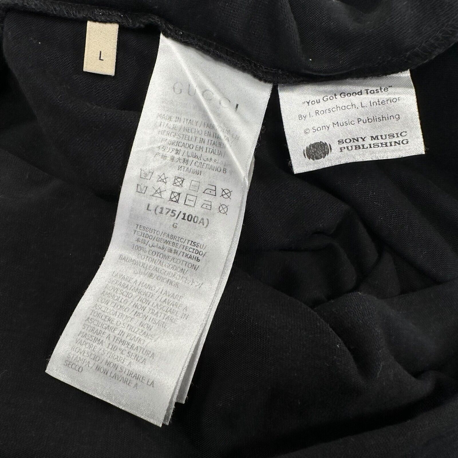 Gucci Gucci T-Shirt Size L Black Gucci Bag Carriers Graphic Print Size US L / EU 52-54 / 3 - 4 Thumbnail