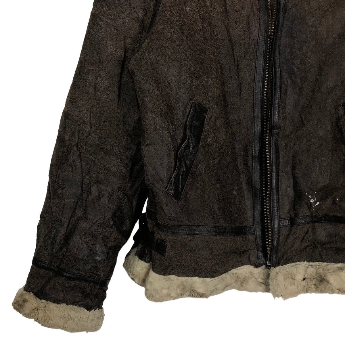 Japanese Brand 🔥Vtg Shearling Leather Jacket B 3 Military Collections Size US M / EU 48-50 / 2 - 4 Thumbnail
