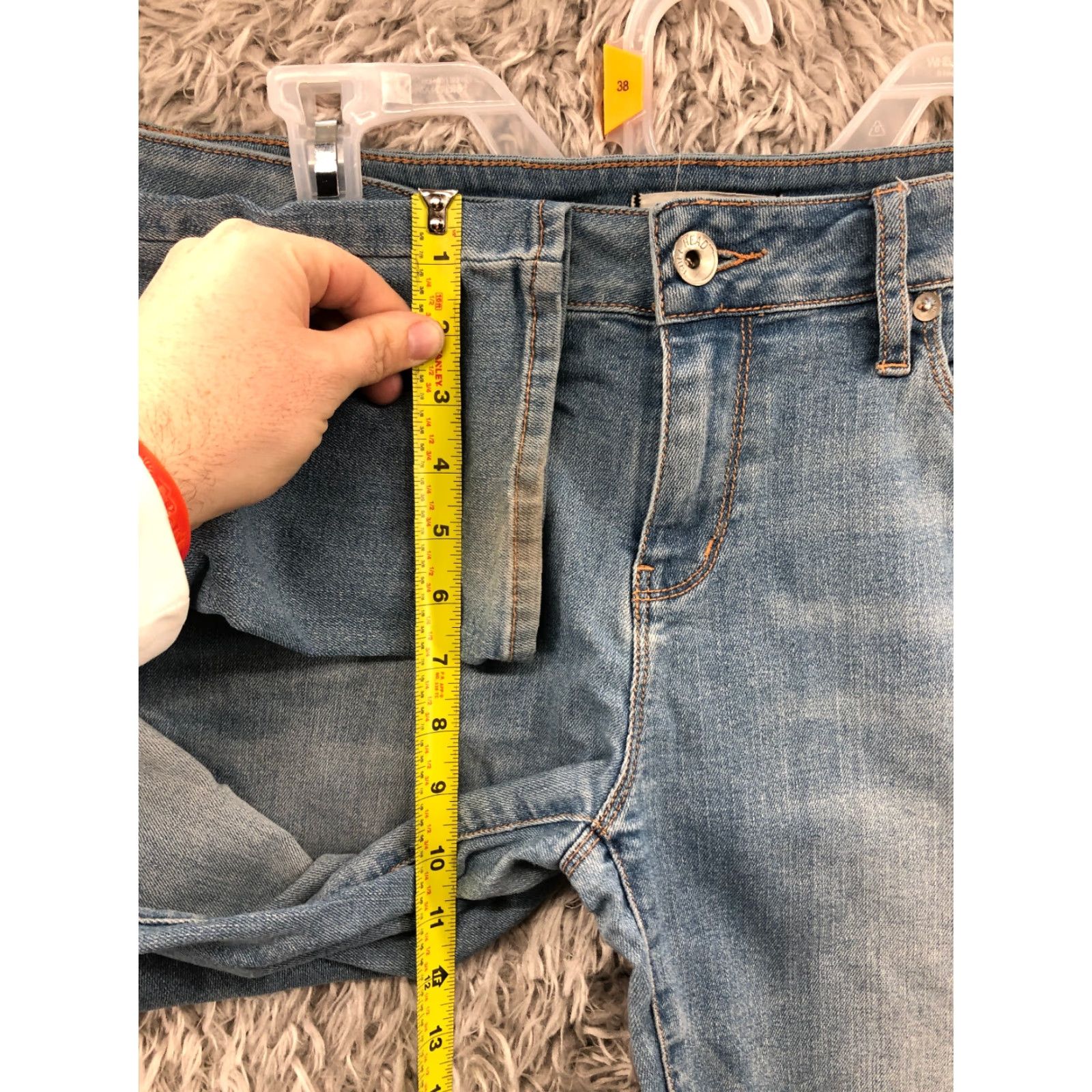 Denime VINTAGE Bullhead Jeans Size 13 Juniors Mid Rise Light Wash Blue Denim 5-Pocket Design Womens Size 34" / US 12 / IT 48 - 4 Thumbnail