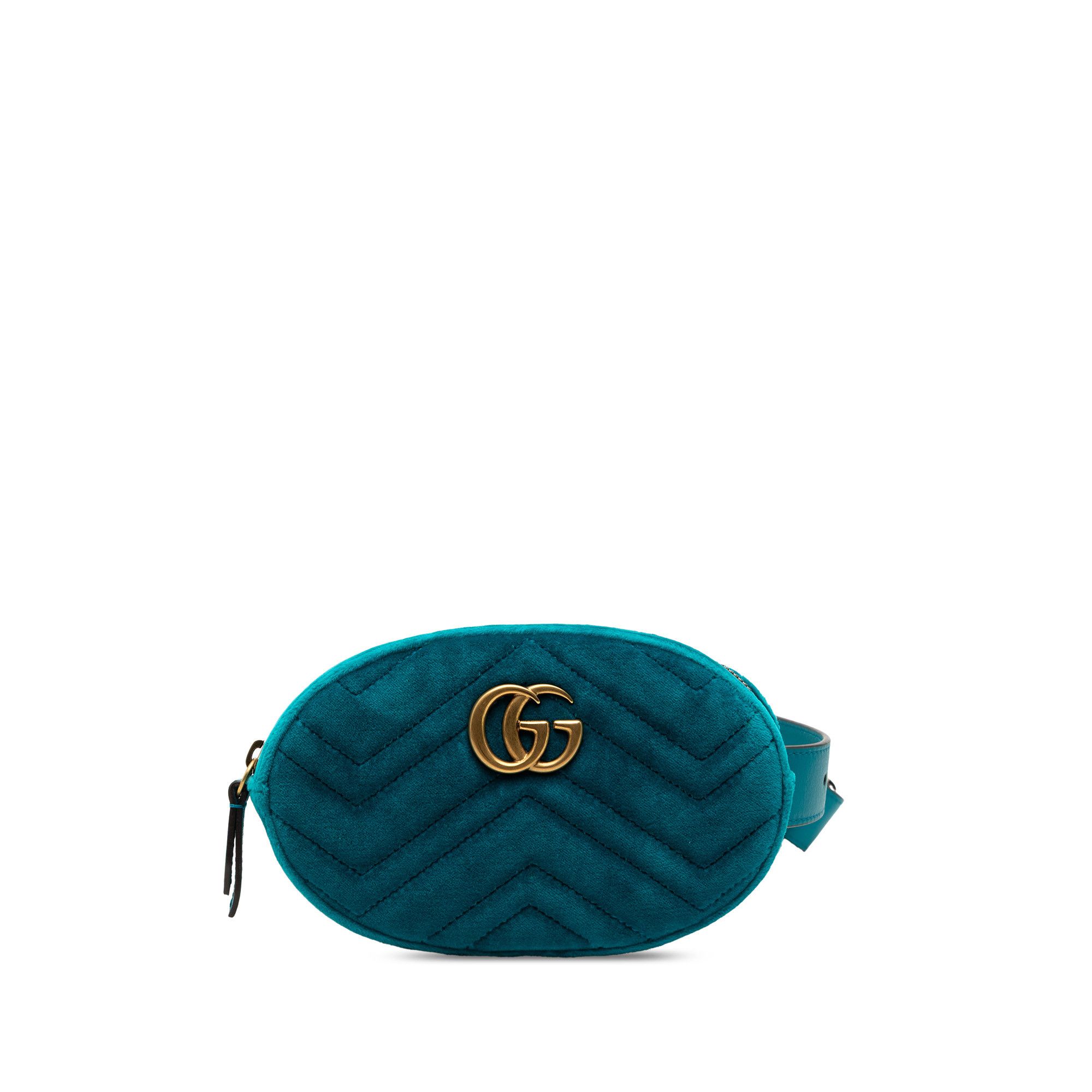 Gucci Gucci GG Marmont Matelasse Velvet Belt Bag Size ONE SIZE - 1 Thumbnail