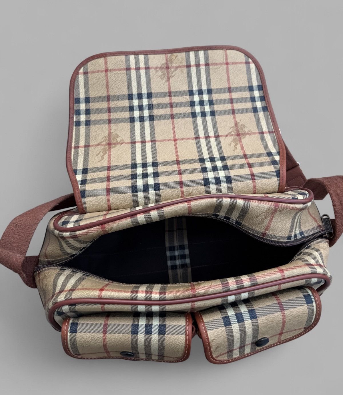 Burberry 80's BURBERRY NOVA CHECK Cargo Pockets Messenger Bag Size ONE SIZE - 10 Thumbnail
