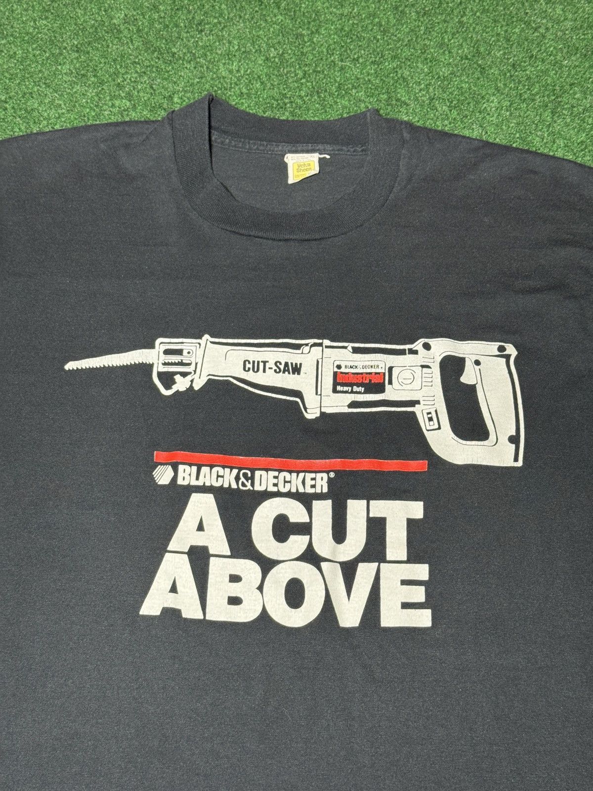 Velva Sheen × Vintage Vintage 80s Black & Decker A Cut Above American Tool T Shirt Size US XL / EU 56 / 4 - 2 Thumbnail