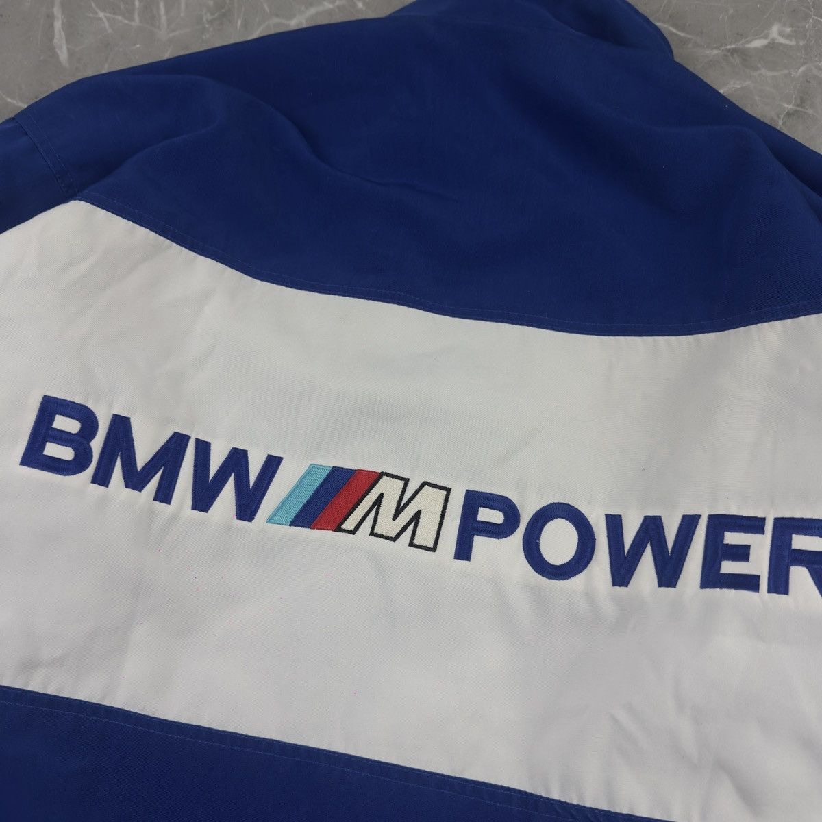 BMW Vintage BMW M Power Michelin Castrol BBS Blue Bomber Jacket Size US XL / EU 56 / 4 - 10 Thumbnail