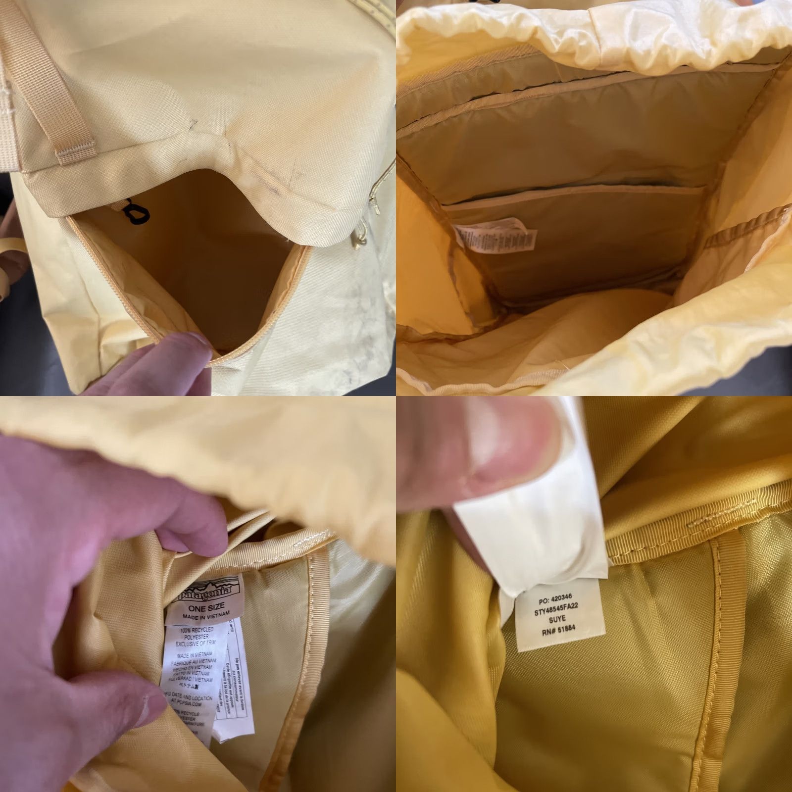 Patagonia Patagonia Backpack Mens One Size Yellow Arbor Lid Pack 48545FA22 Leather? (Note: No new info) Size ONE SIZE - 8 Thumbnail