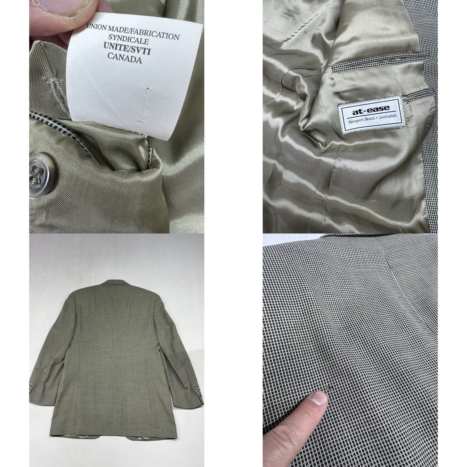 Jack Victor VINTAGE? No. Jack Victor Sagewood Blazer Jacket 40R Prossimo Textured Wool Beige Sport Coat Size 40R - 8 Thumbnail