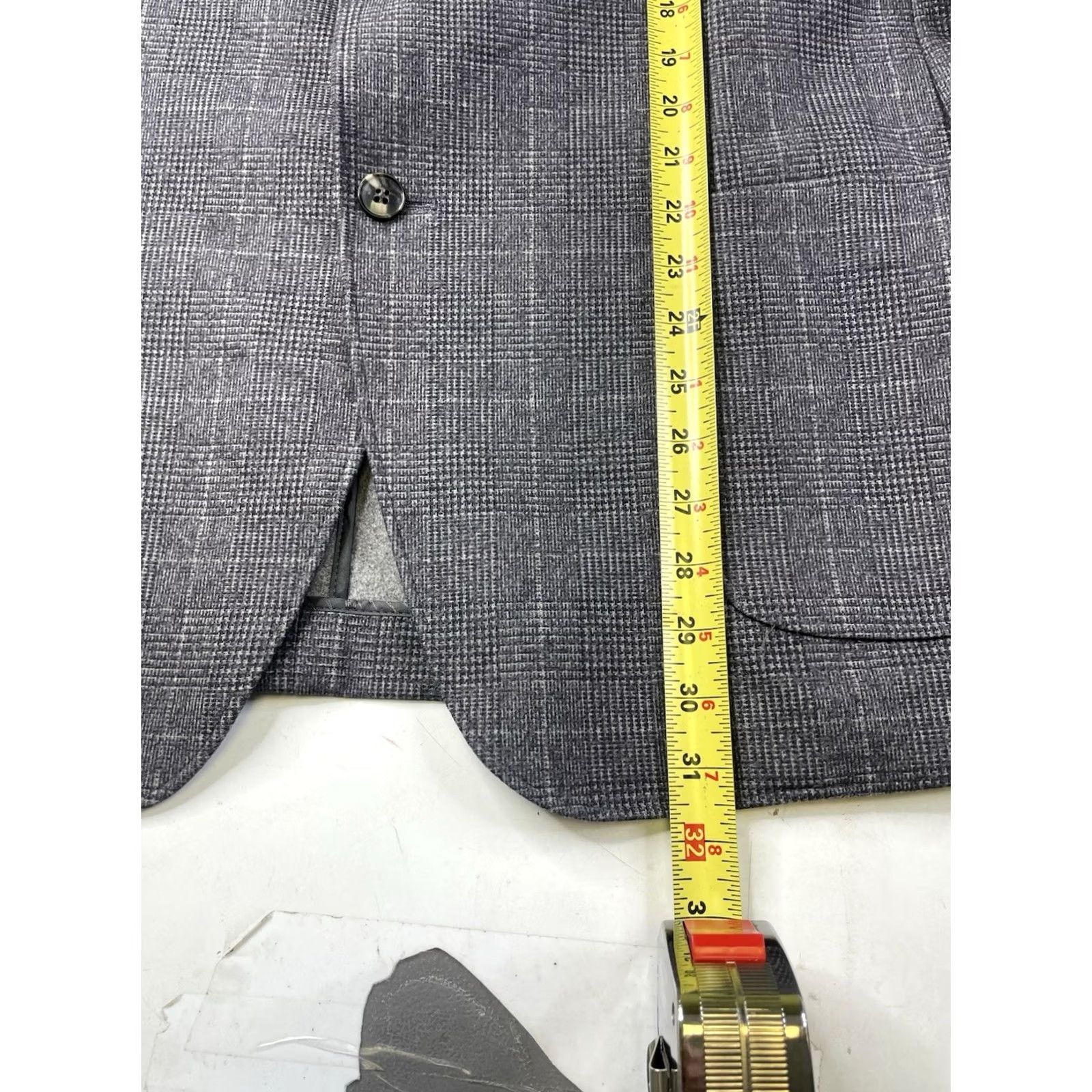 Joseph Abboud Joseph Abboud Heritage Blazer Jacket Glen Plaid 44R Modern Fit Stretch 1 Piece Men Suit Jacket Gray Tweed Regular Vintage No Size 44R - 7 Thumbnail