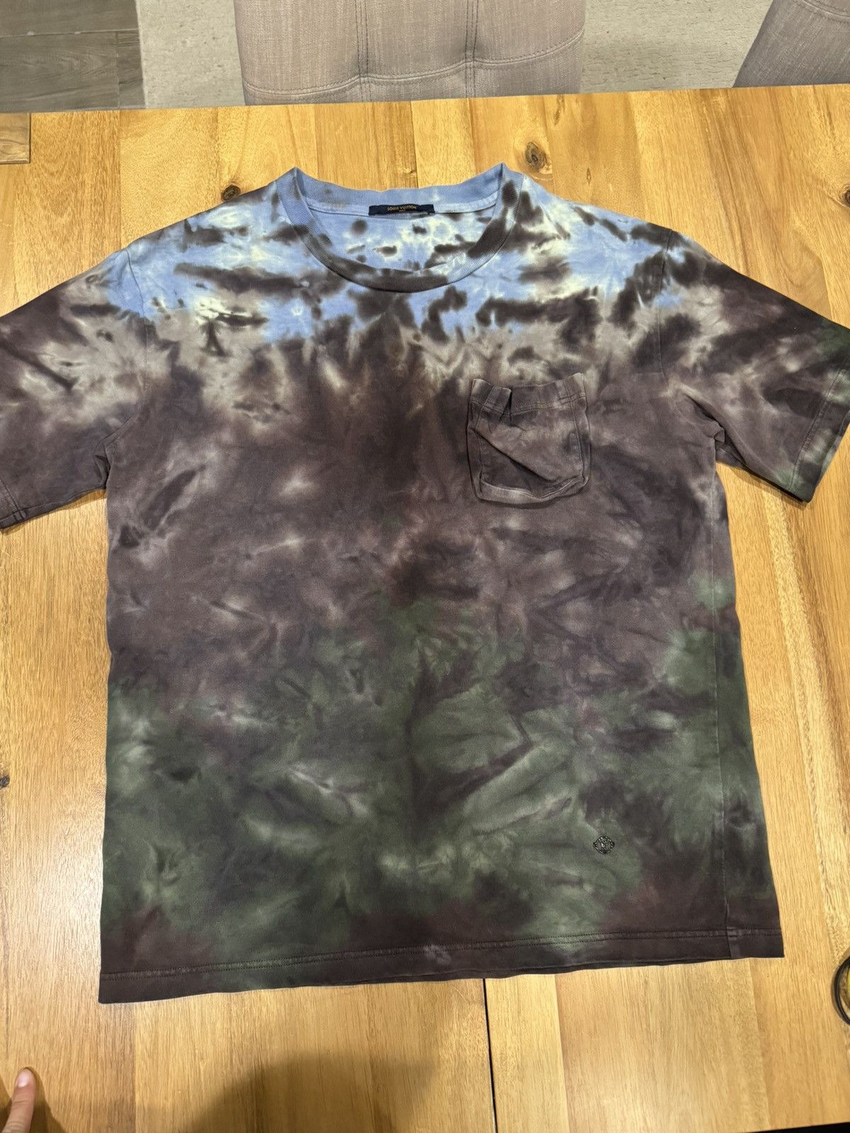 image of Louis Vuitton x Virgil Abloh Tie Dye Shirt in Tye Dye, Men's (Size XL)