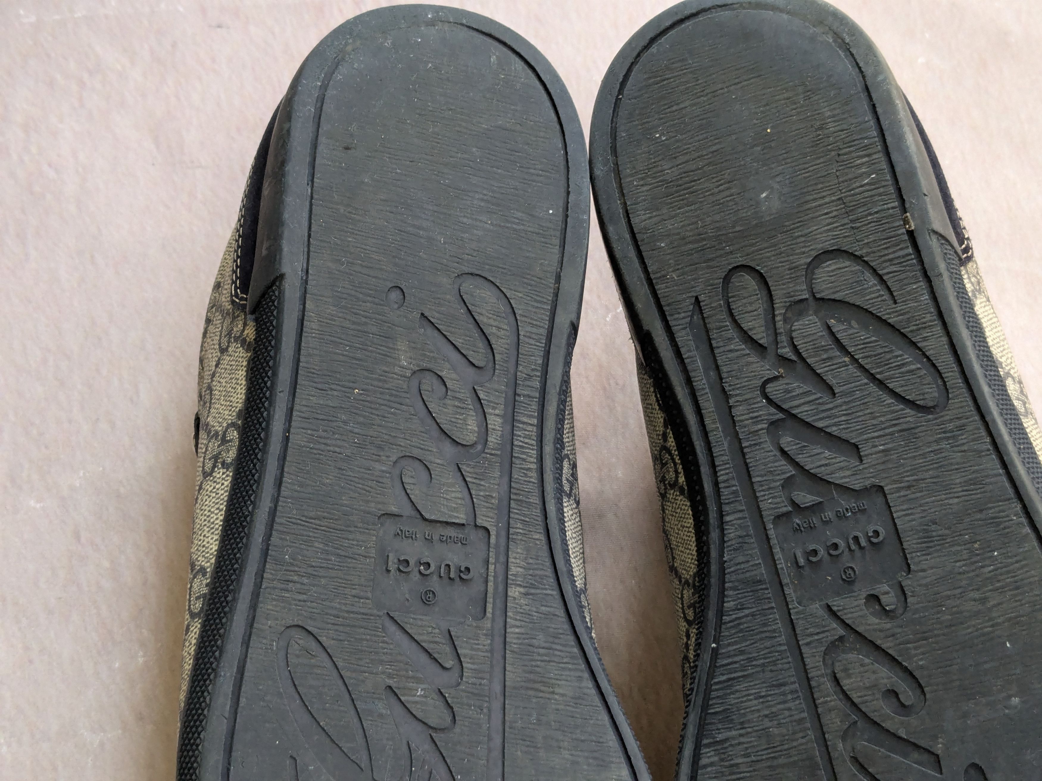 Gucci Gucci Sneakers Navy Blue Low Tops Canvas Suede Monogram Size US 10 / EU 43 - 17 Thumbnail