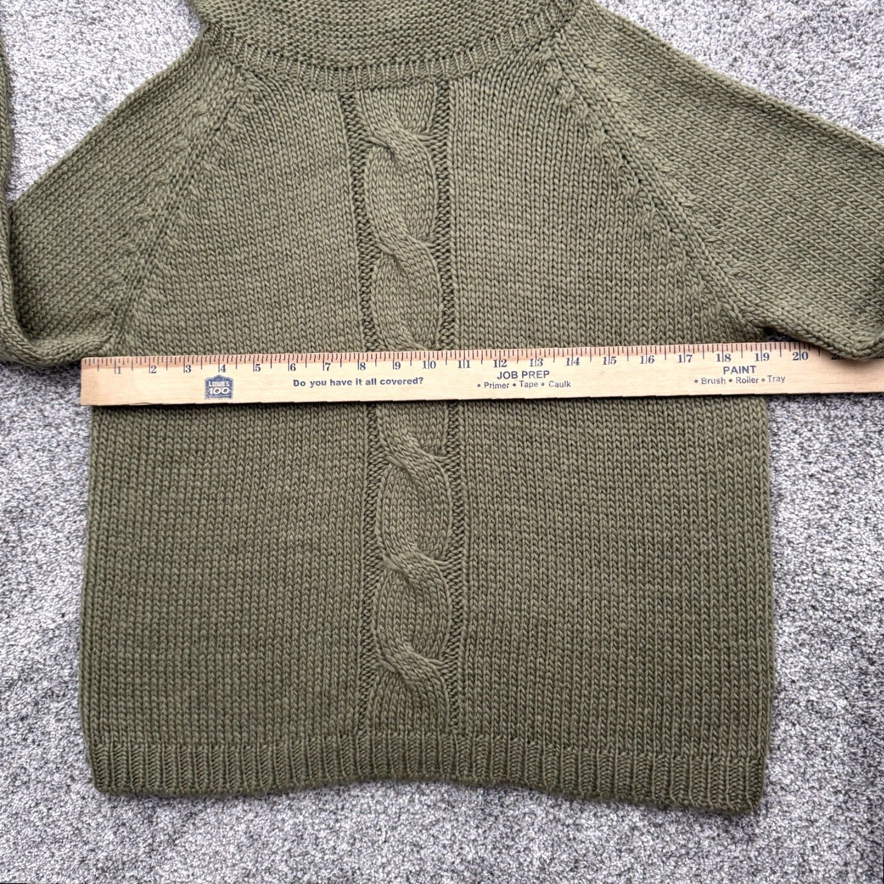 Vintage VINTAGE Norton Studio 90s Boho Cable Knit Fringe Cropped Sweater Womens Small Green Pullover Knit Size S / US 4 / IT 40 - 4 Thumbnail