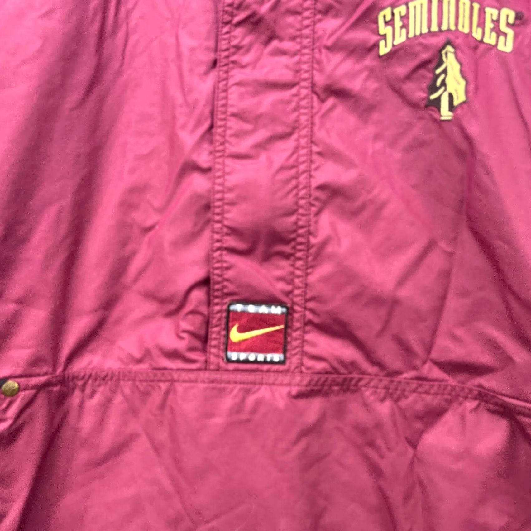 Nike VINTAGE 90s Nike FSU Florida State University Seminoles Windbreaker Jacket XL Red Men Jacket Windbreaker 90s Nike FSU Seminoles Mens XL Size US XL / EU 56 / 4 - 3 Thumbnail