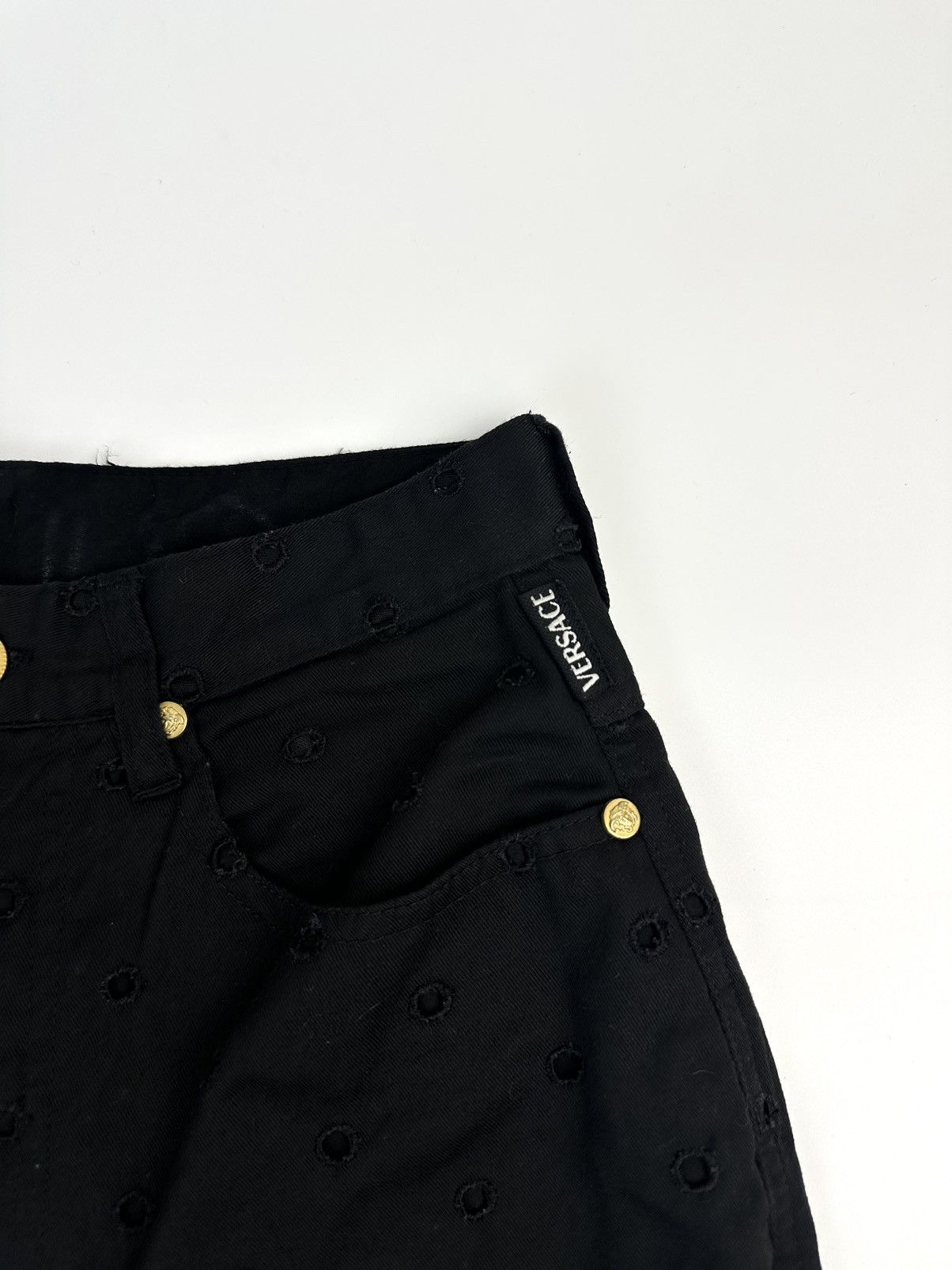 Versace Jeans Couture VERSACE Jeans Couture Perforated Pants Size 28" / US 6 / IT 42 - 3 Thumbnail