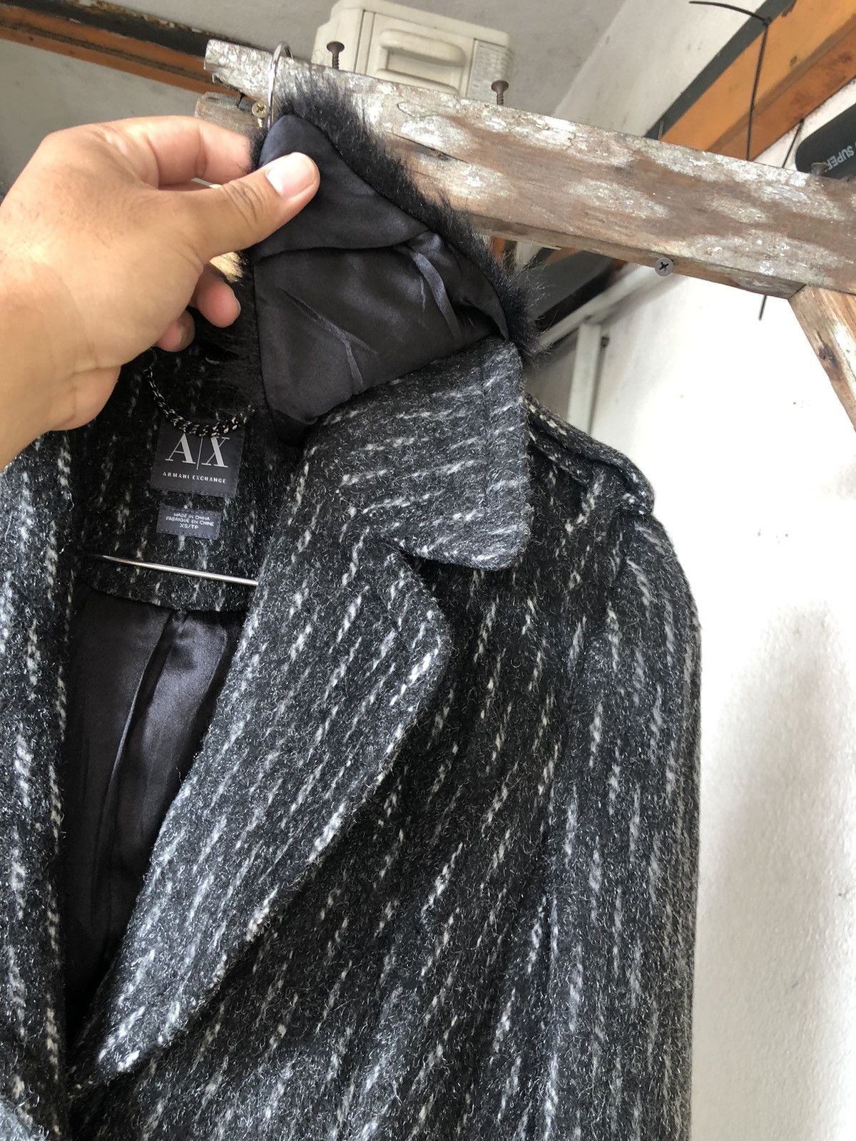 Armani Exchange Armani Exchange Collection Glen Plaid Wool Winter Coat Size XS / US 0-2 / IT 36-38 - 5 Thumbnail