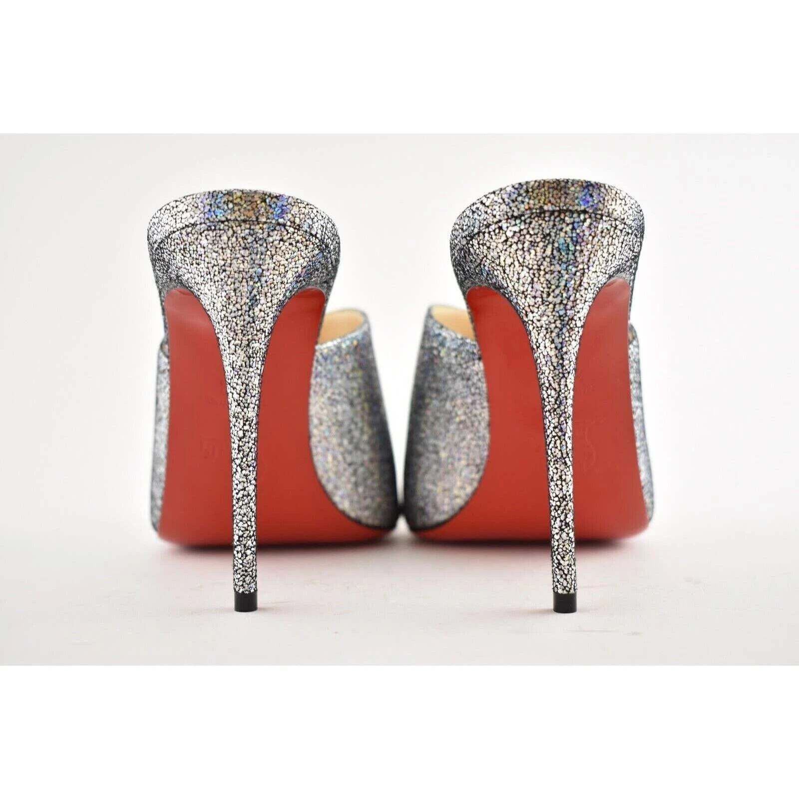 Christian Louboutin Christian Louboutin Predumule 100 Silver Nappa Mica Size US 6.5 / IT 36.5 - 11 Thumbnail