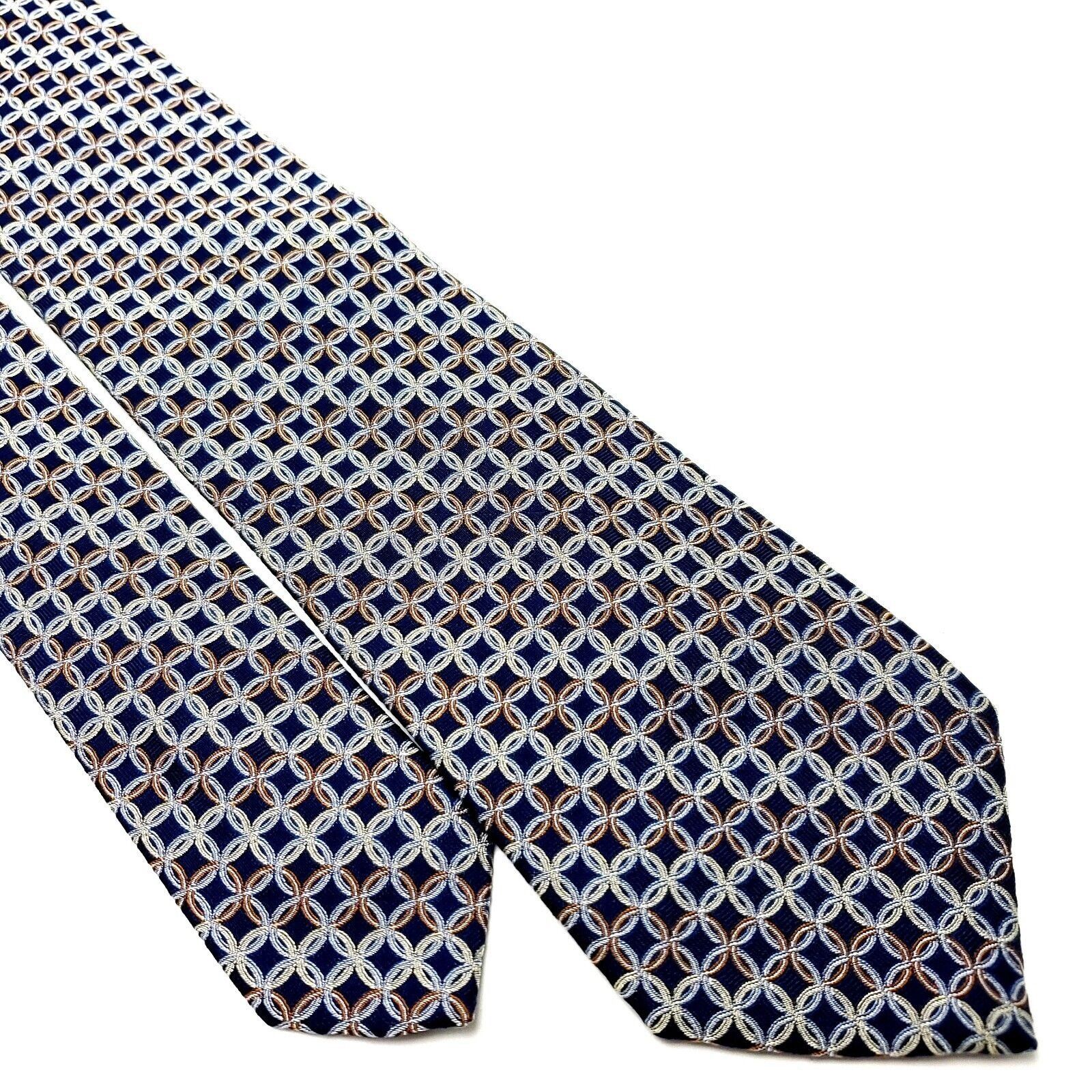 Vintage Forsyth Silk Tie Blue Woven Geometric Size ONE SIZE - 1 Thumbnail